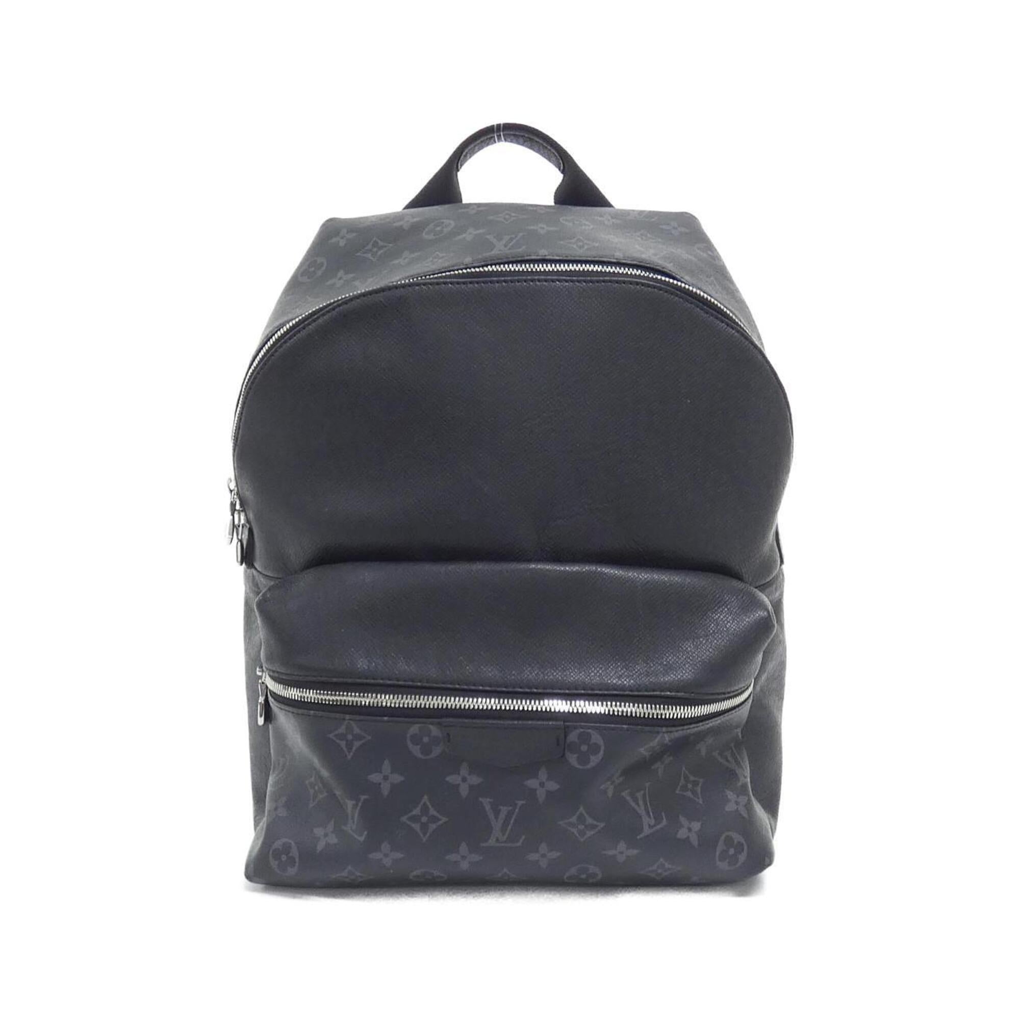 Louis Vuitton Black Coated Canvas Leather Backpack (Pre-Owned)