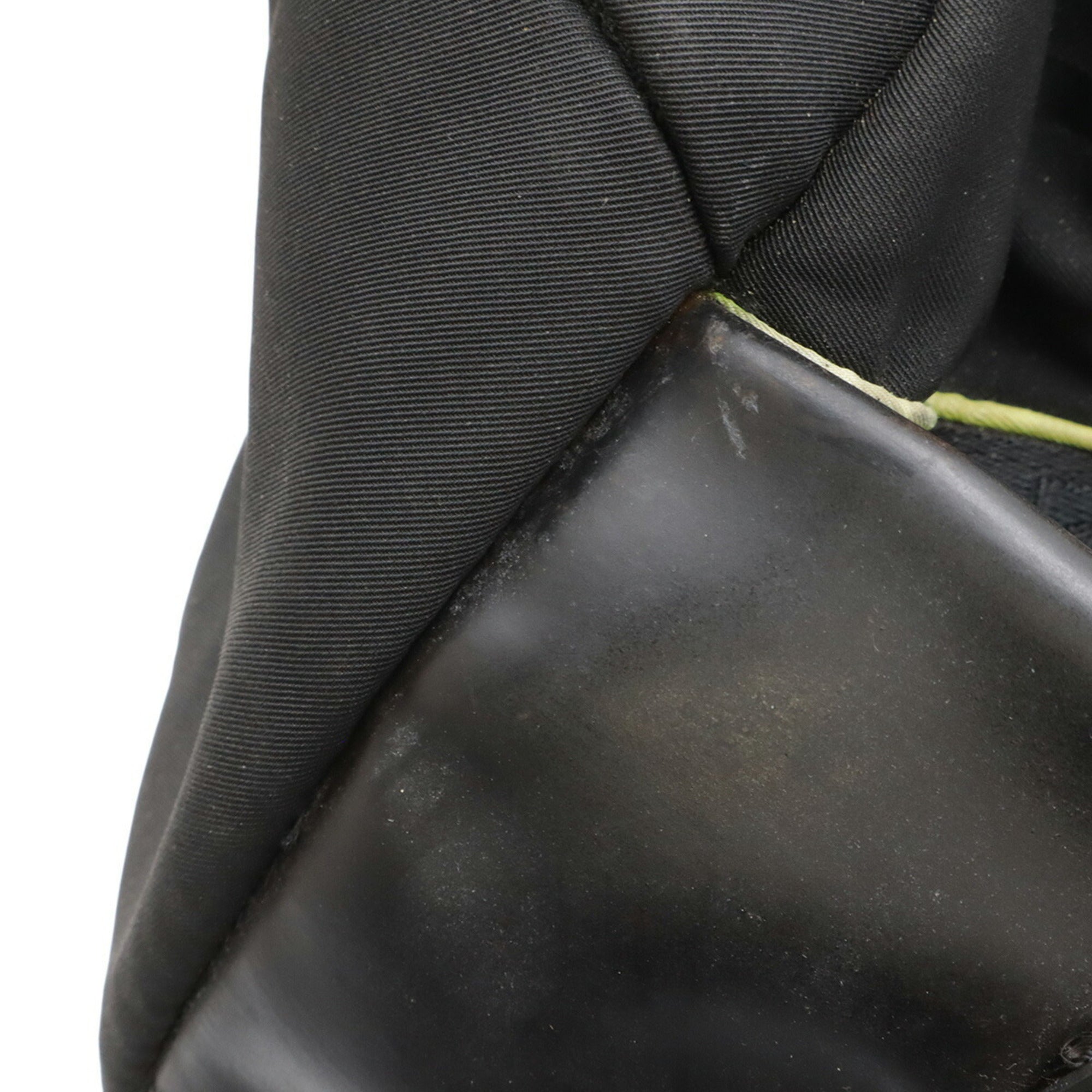 Chanel Black Yellow Nylon Rubber Boston Bag Shoulder Bag (Pre-Owned)