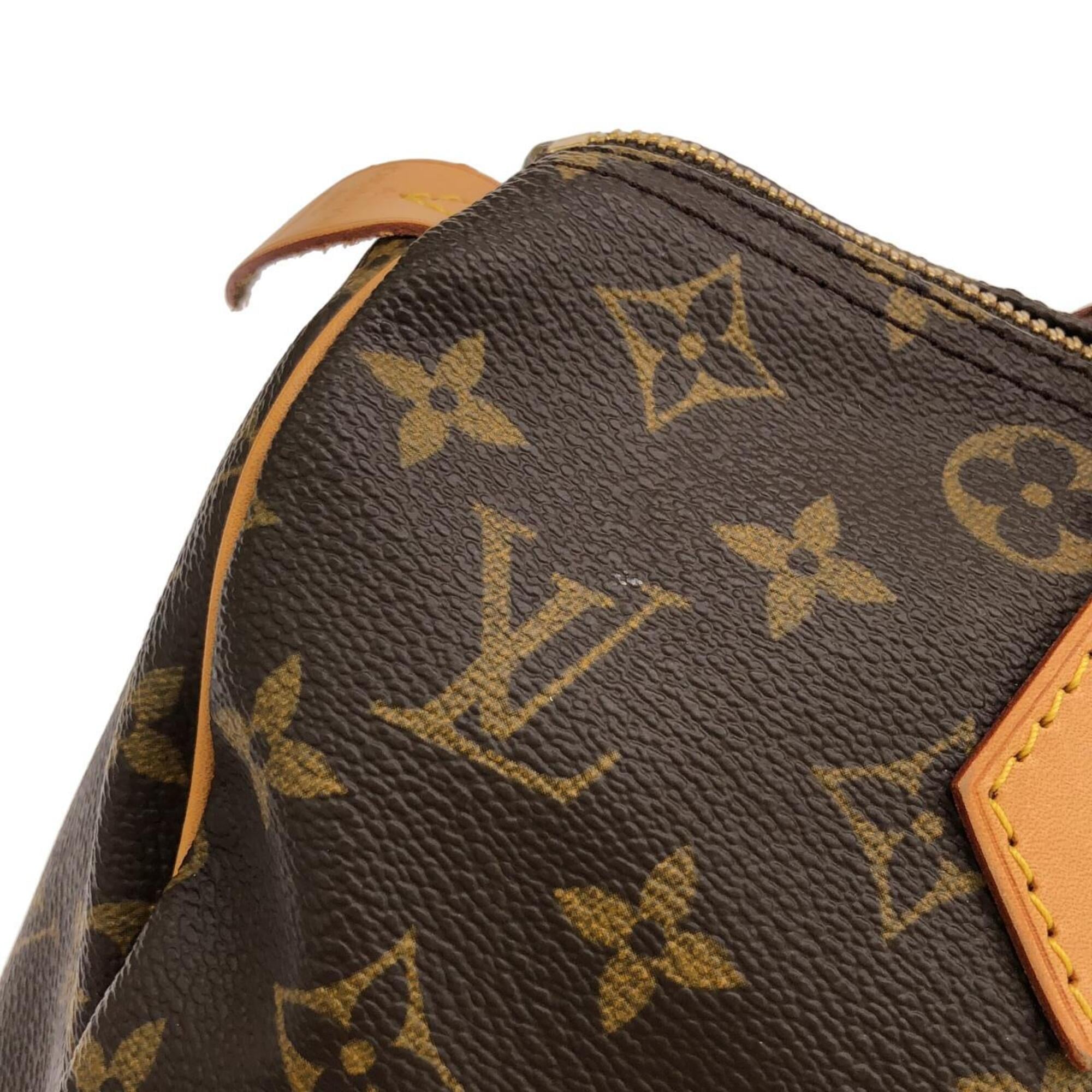 Louis Vuitton Marron Coated Canvas Boston Bag (Pre-Owned)