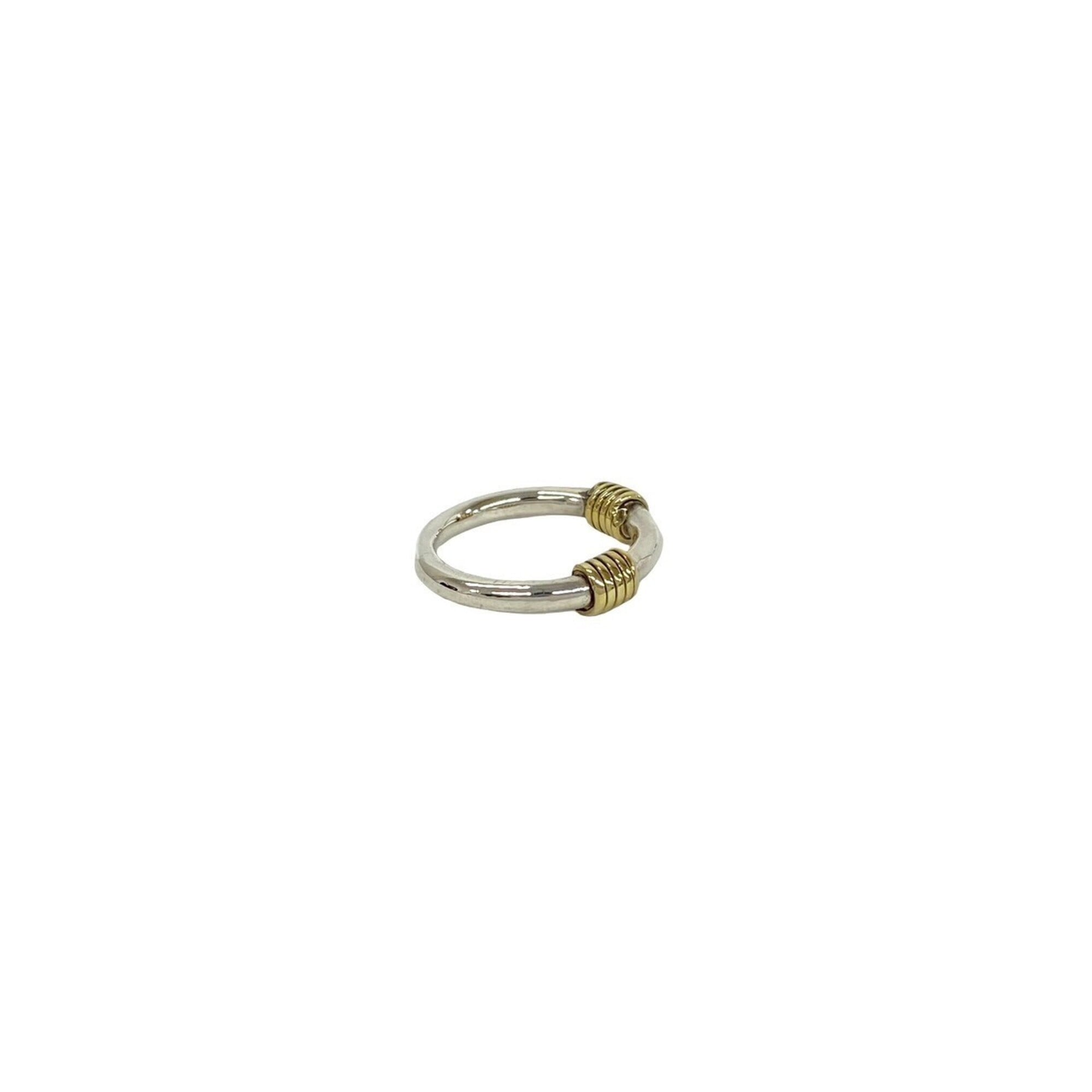 Tiffany Gold Silver Yellow Gold (18K) Silver 925 Band Ring (Pre-Owned)