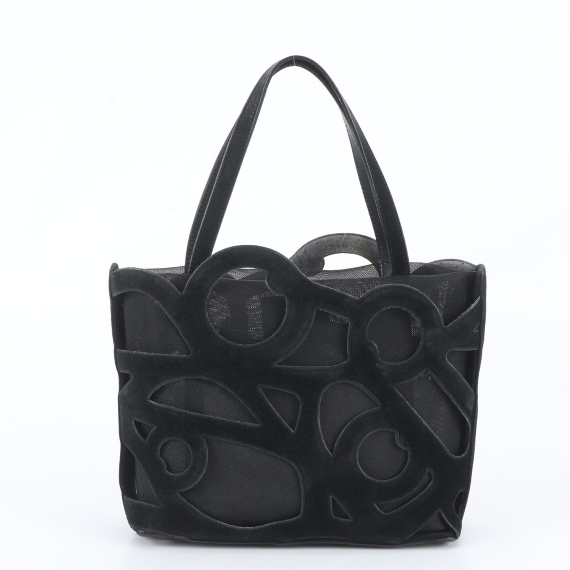 Salvatore Ferragamo Black Leather Handbag Shoulder Bag Tote Bag (Pre-Owned)