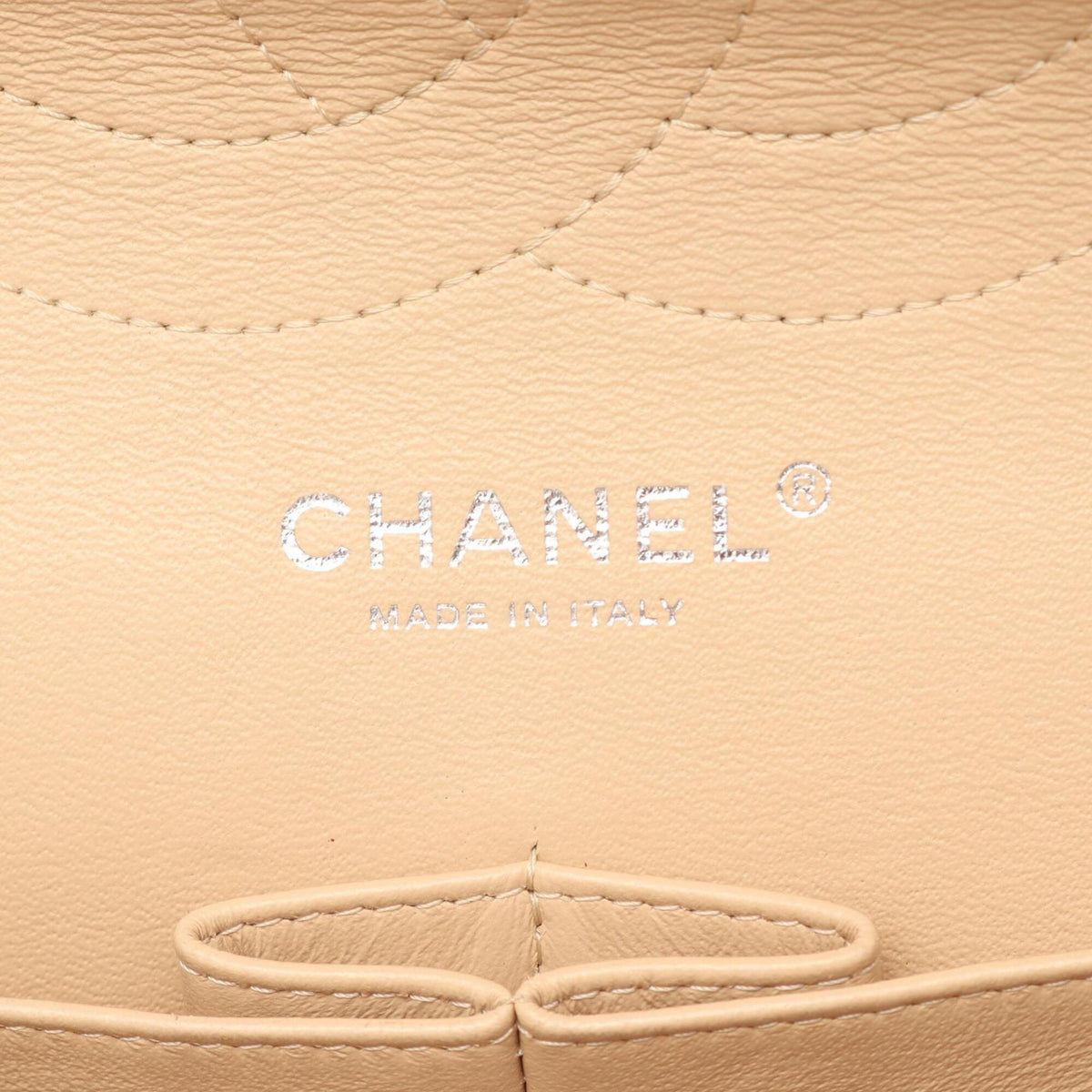Chanel Beige Grained Calfskin Handbag Shoulder Bag (Pre-Owned)
