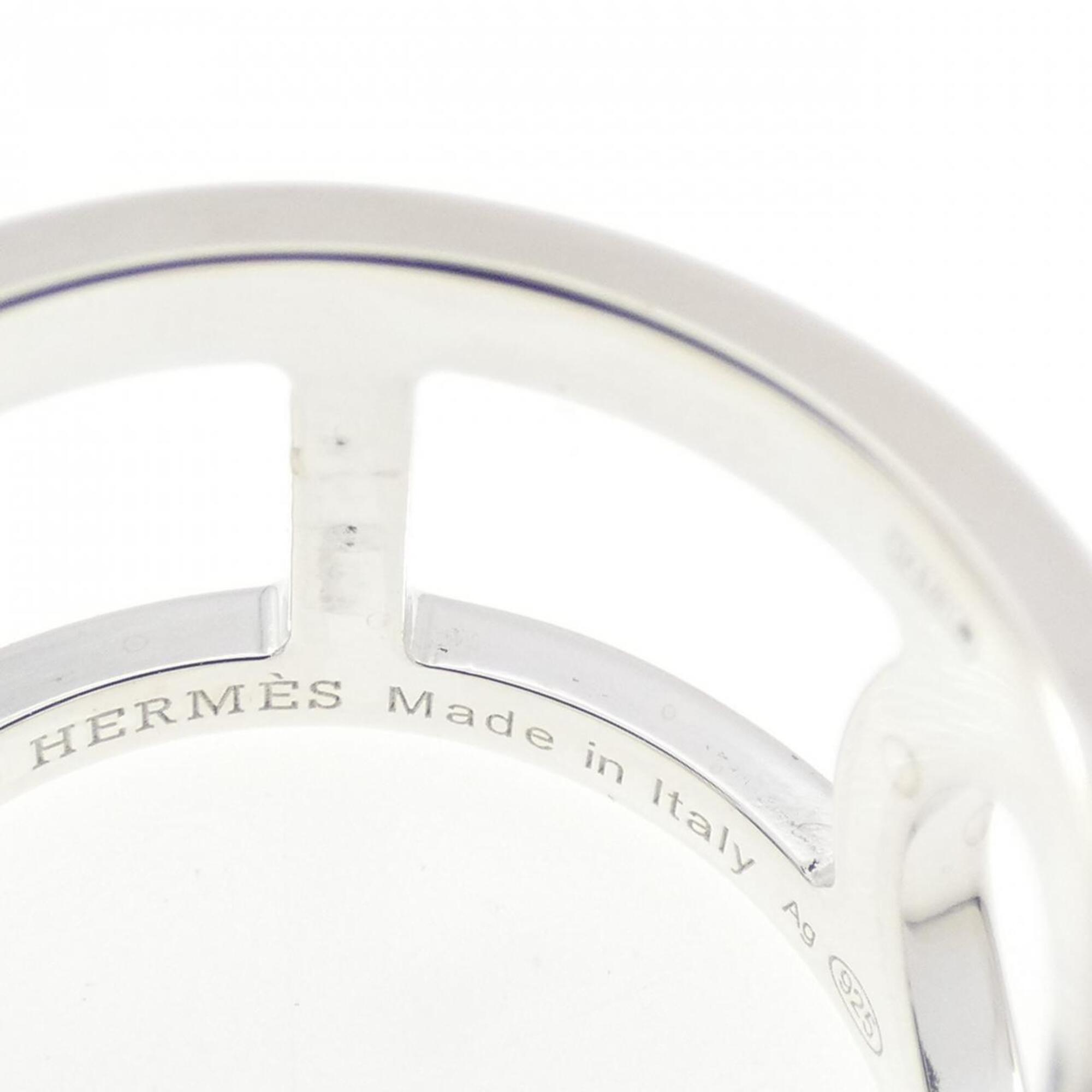 Hermes Silver 925 Band Ring (Pre-Owned)