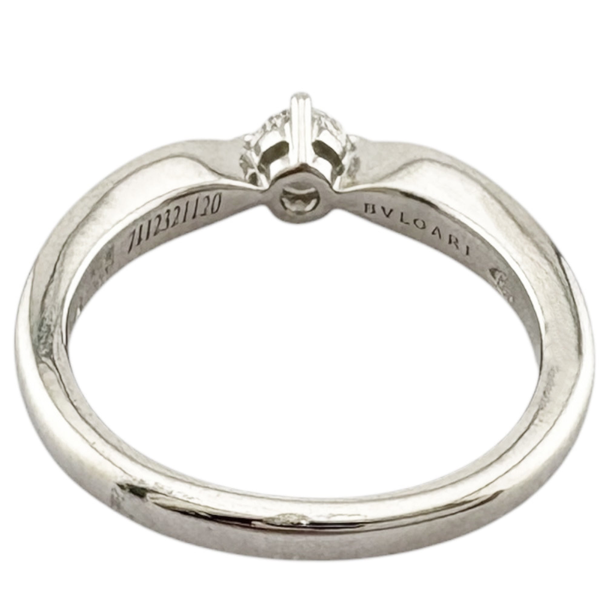Bvlgari Silver Platinum 950 Band Ring (Pre-Owned)