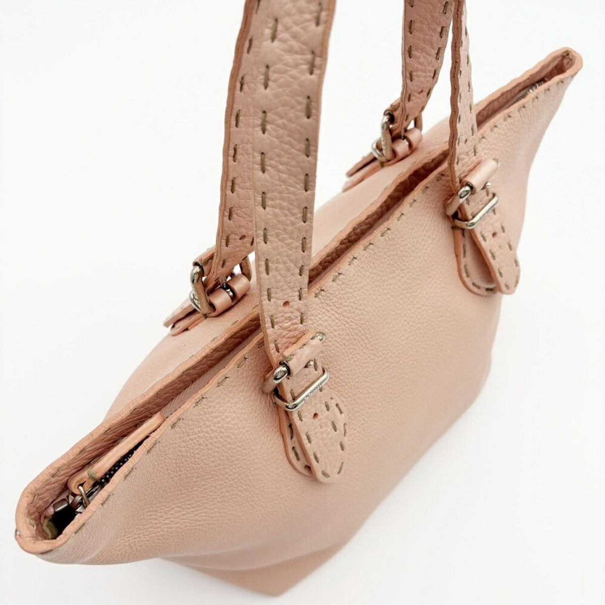 Fendi Pink Leather Tote Bag (Pre-Owned)