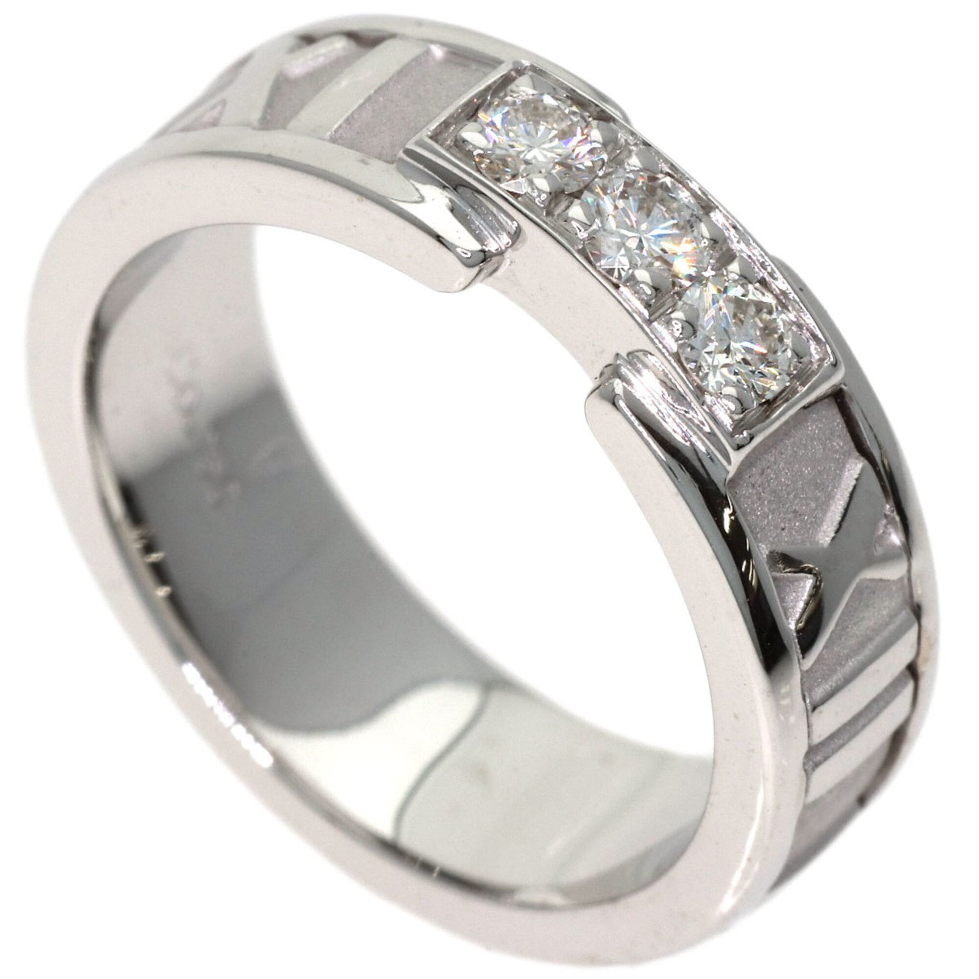 Tiffany Atlas White Gold (18K) Band Ring (Pre-Owned)