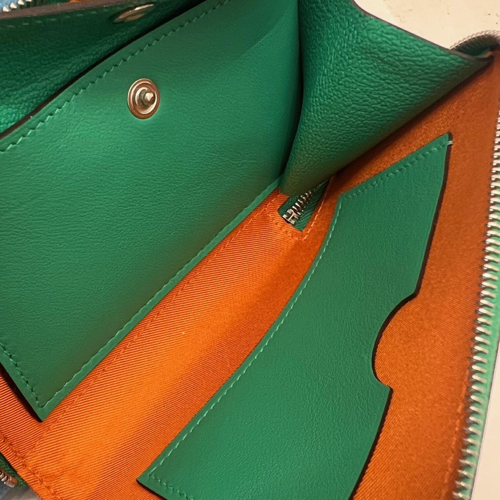 Hermes Celeste Mint Green Epsom Leather Swift Leather Fanny Pack Shoulder Bag (Pre-Owned)