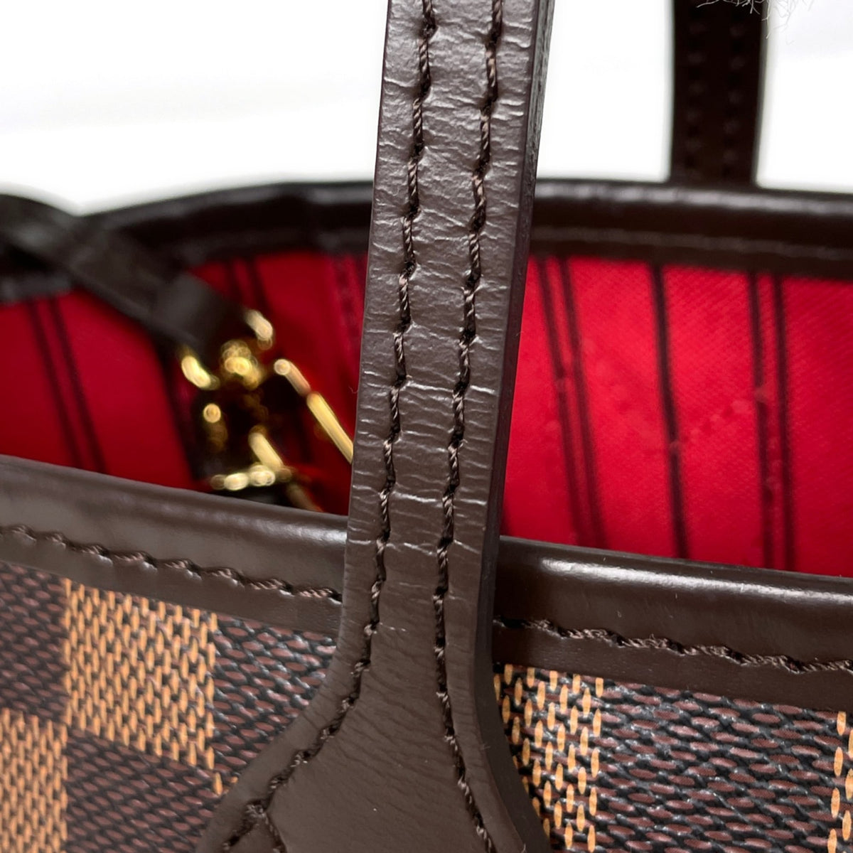 Louis Vuitton Brown Damier Canvas Handbag Pouch Tote Bag (Pre-Owned)