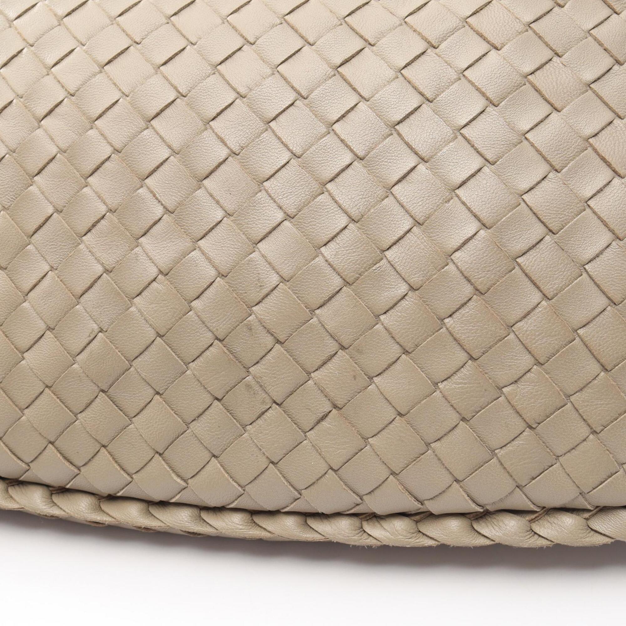 Bottega Veneta Beige Leather Handbag Shoulder Bag (Pre-Owned)