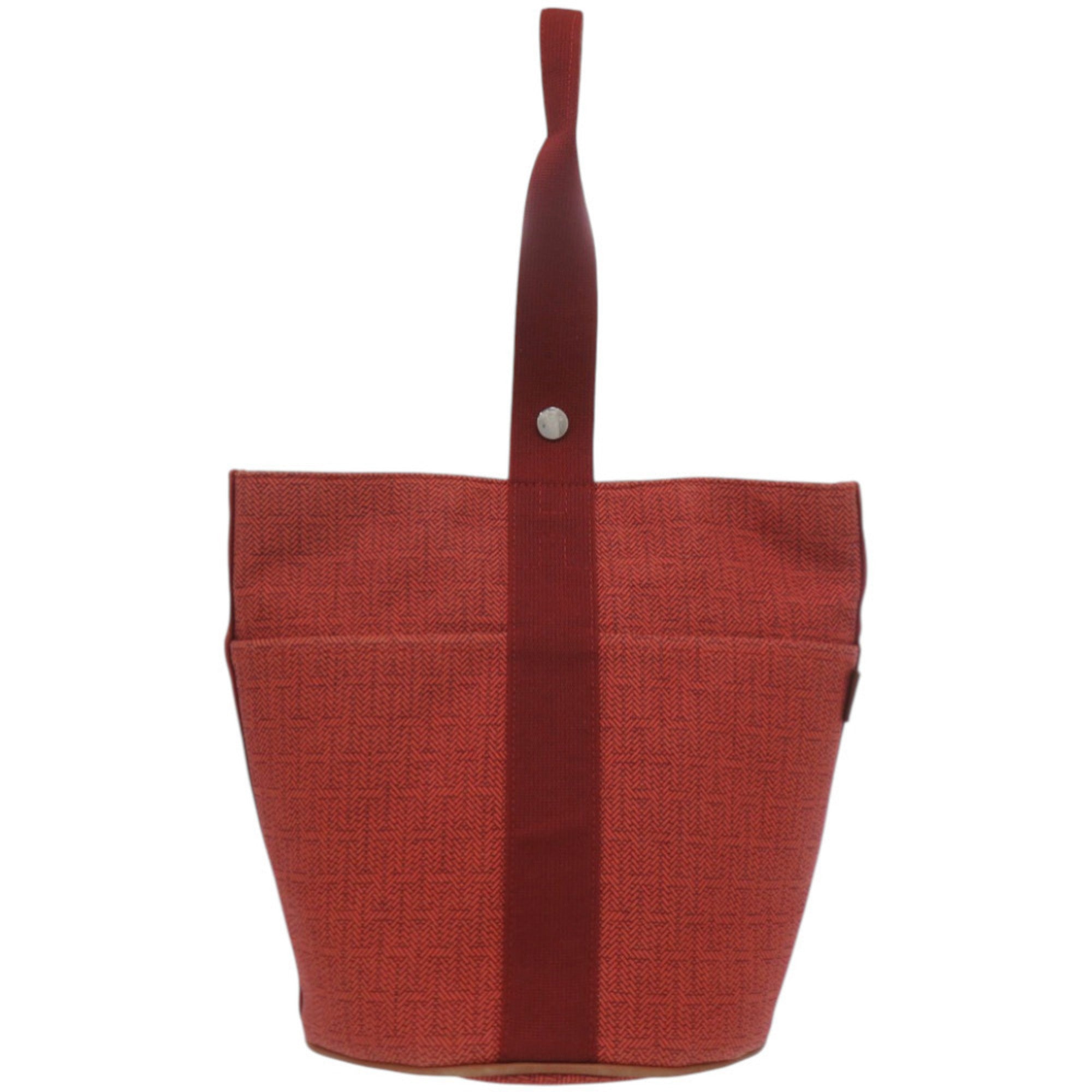 Hermes Orange Toile H Handbag (Pre-Owned)
