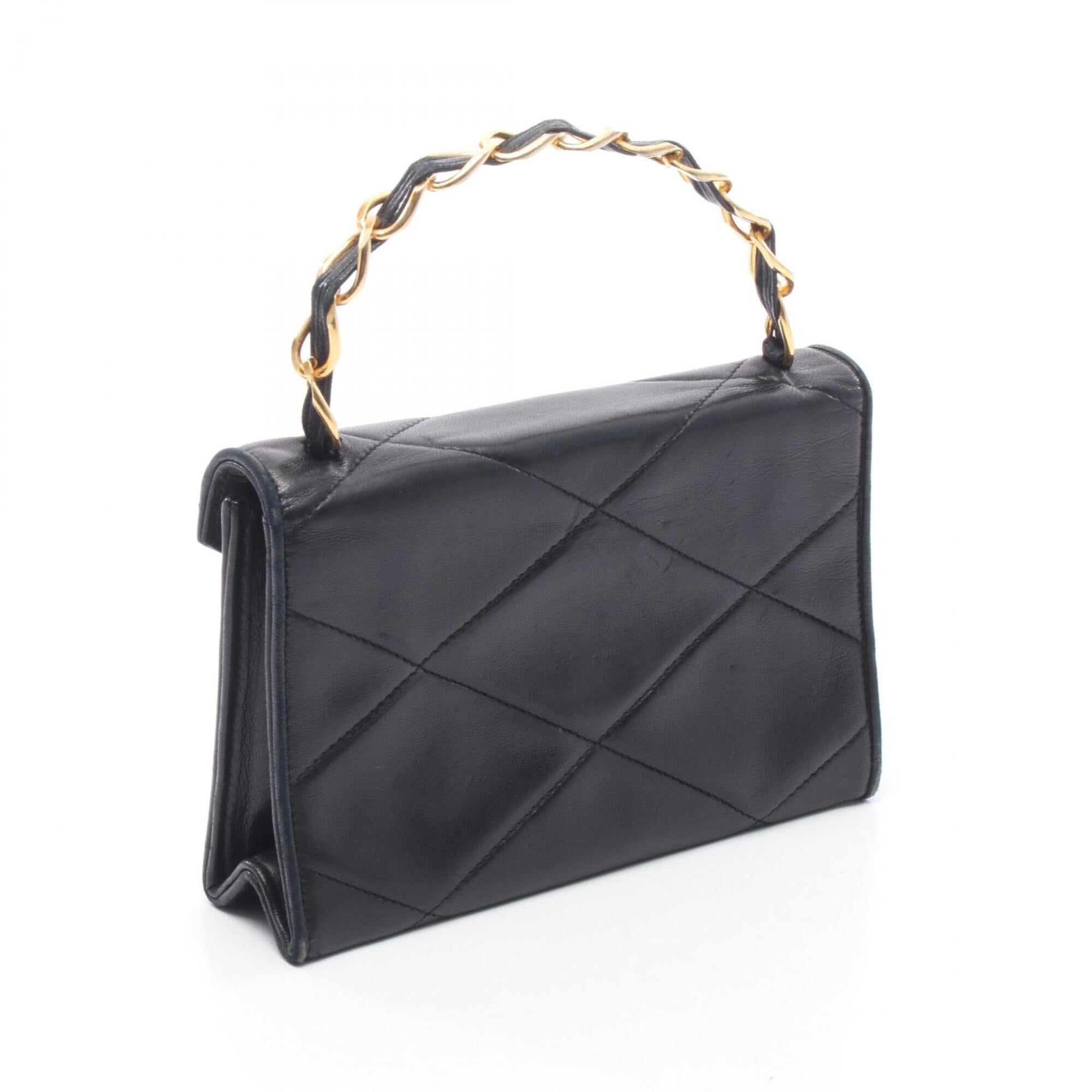 Chanel Black Leather Handbag (Pre-Owned)