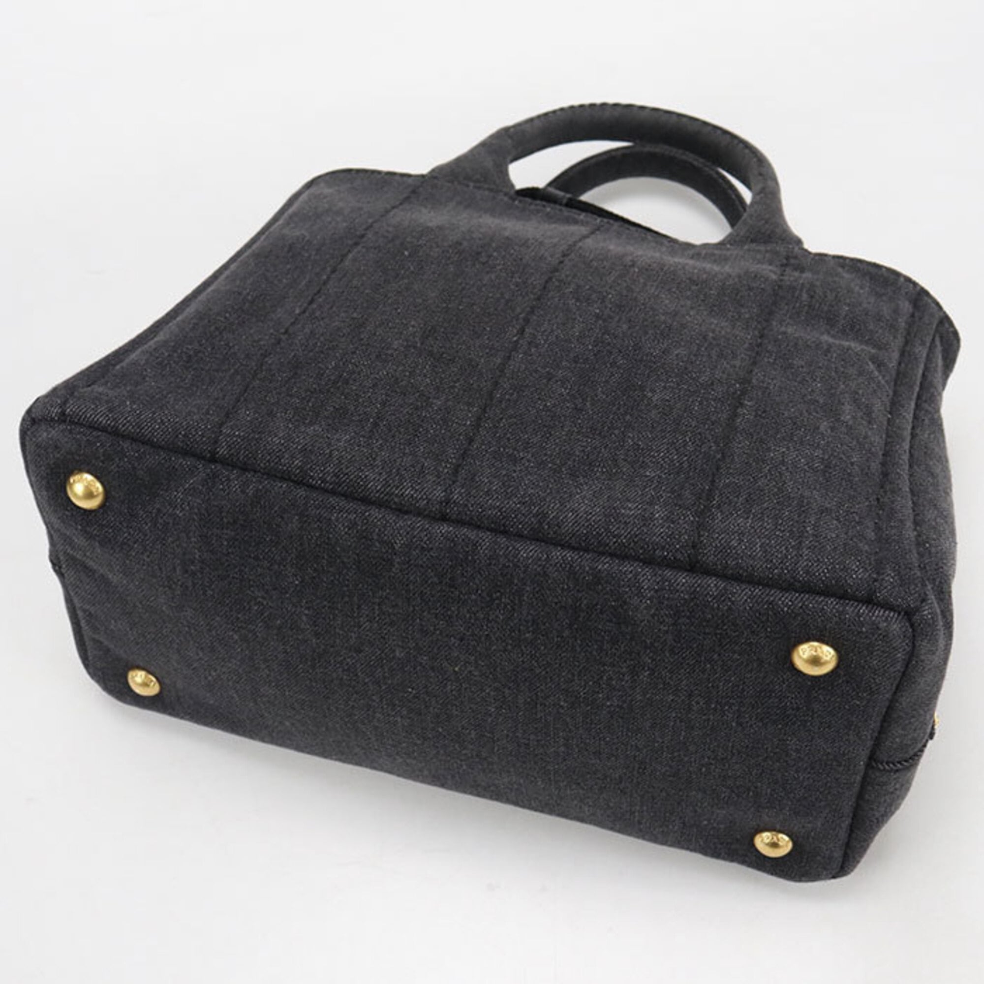 Prada Black Cotton Canvas Tote Bag (Pre-Owned)
