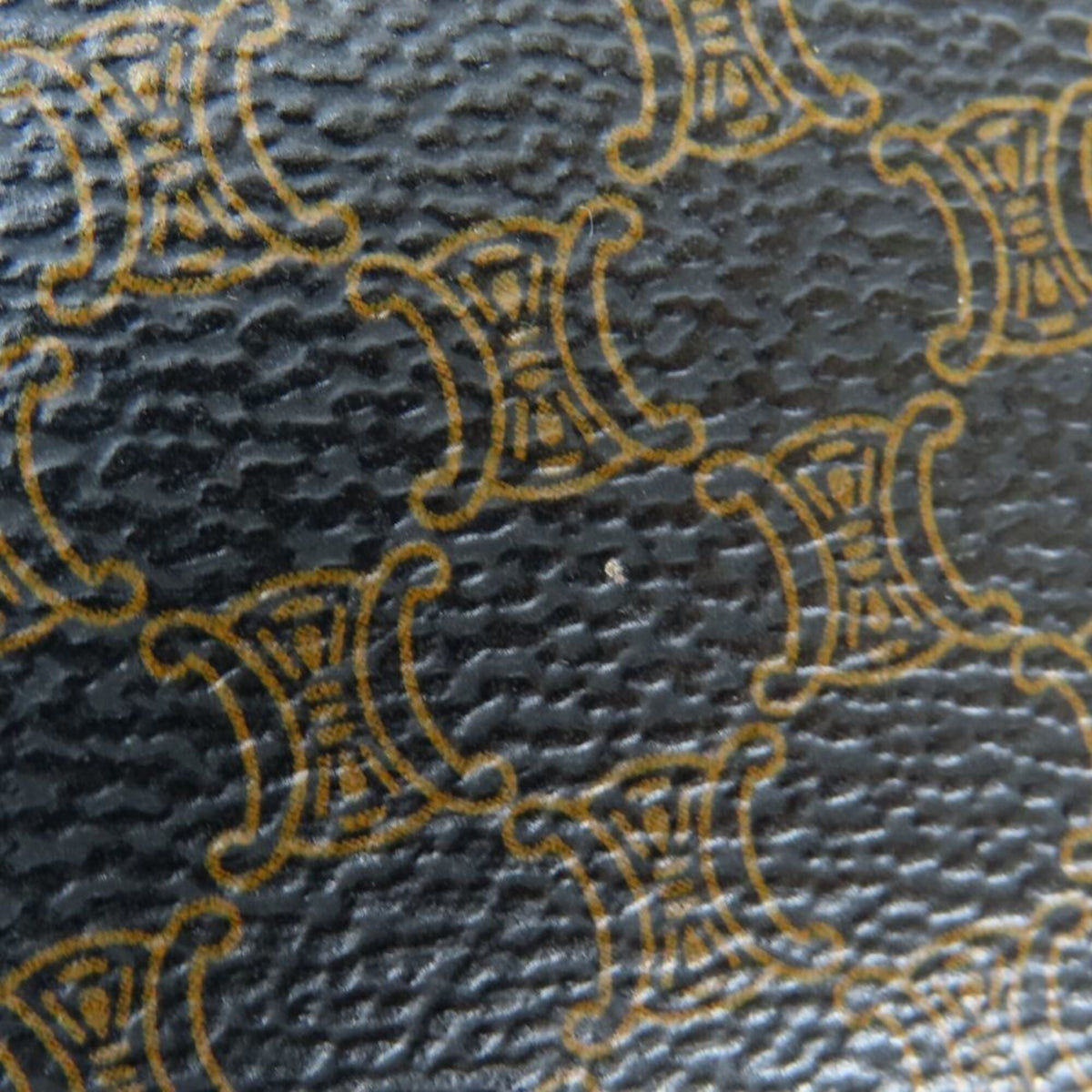 Celine Macadam Black Brown Pvc Leather Wallet (Tri-Fold) (Pre-Owned)