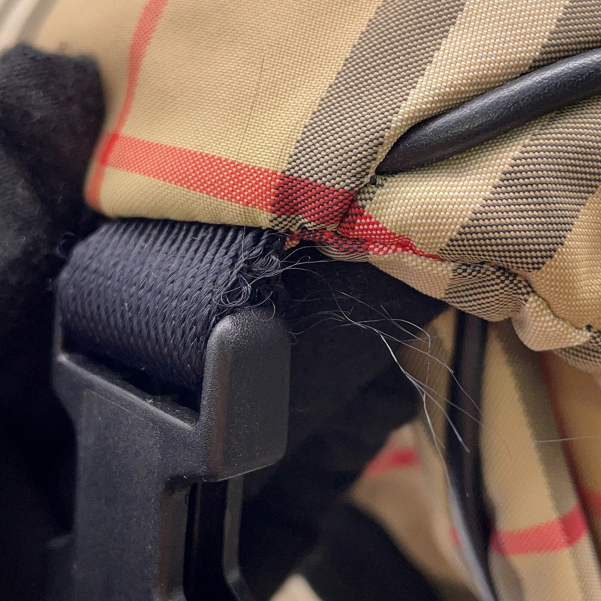 Burberry Beige Black Nylon Sling Bag (Pre-Owned)