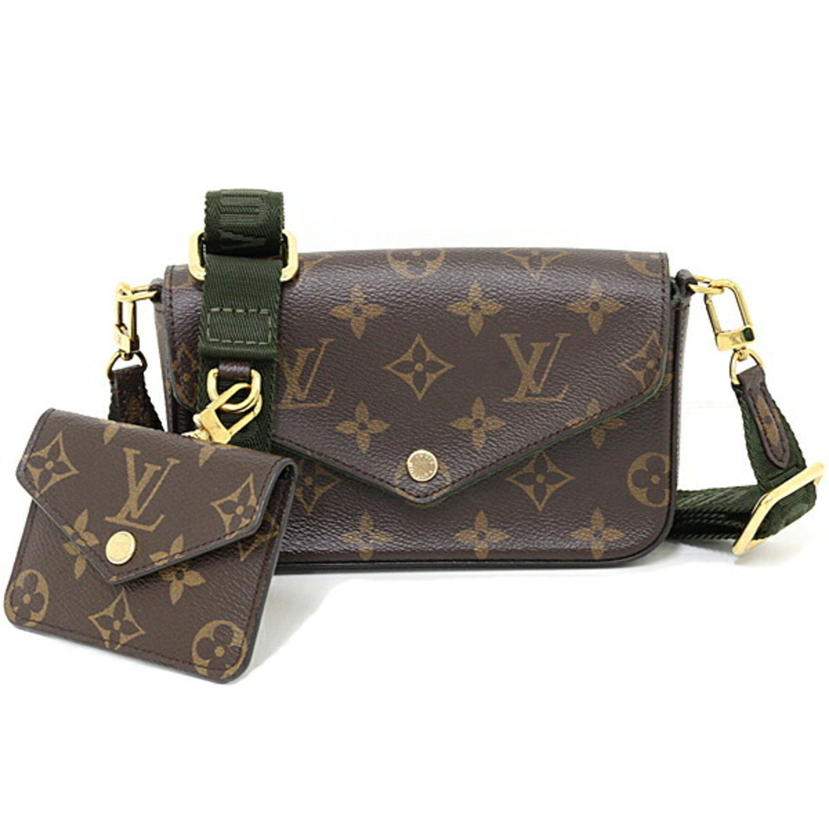 Louis Vuitton Brown Khaki Monogram Pochette Shoulder Bag (Pre-Owned)