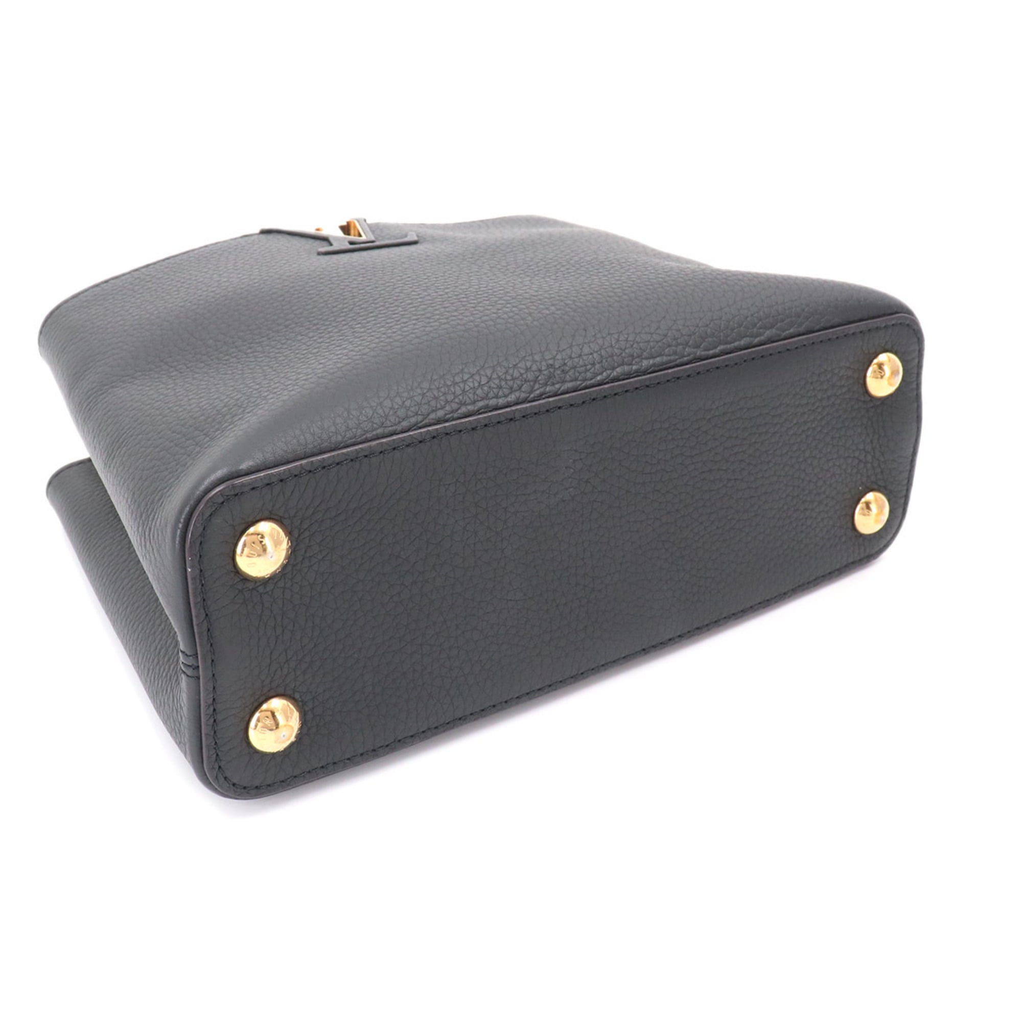 Louis Vuitton Black Leather Handbag (Pre-Owned)