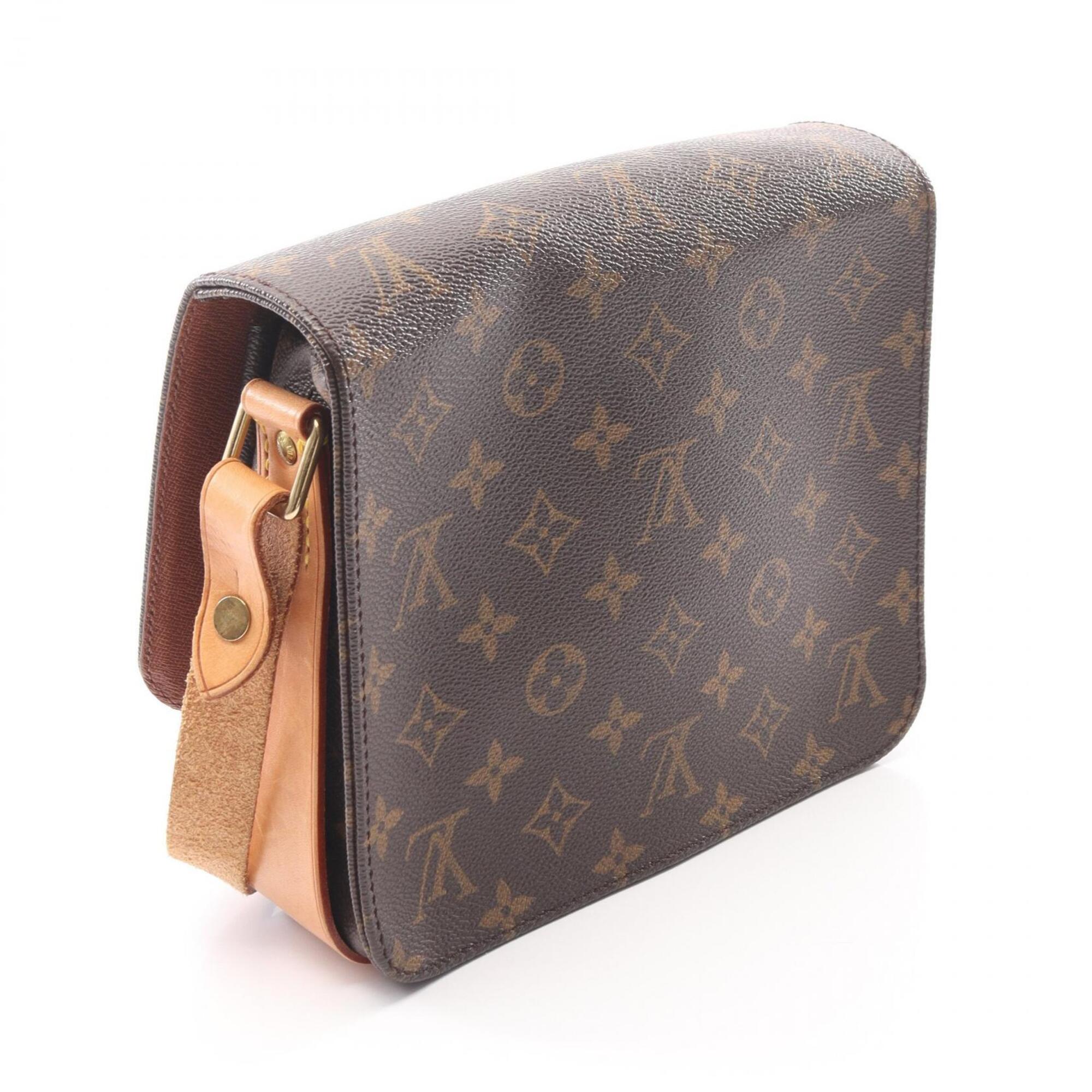 Louis Vuitton Brown Pvc Coated Canvas Leather Handbag Shoulder Bag (Pre-Owned)