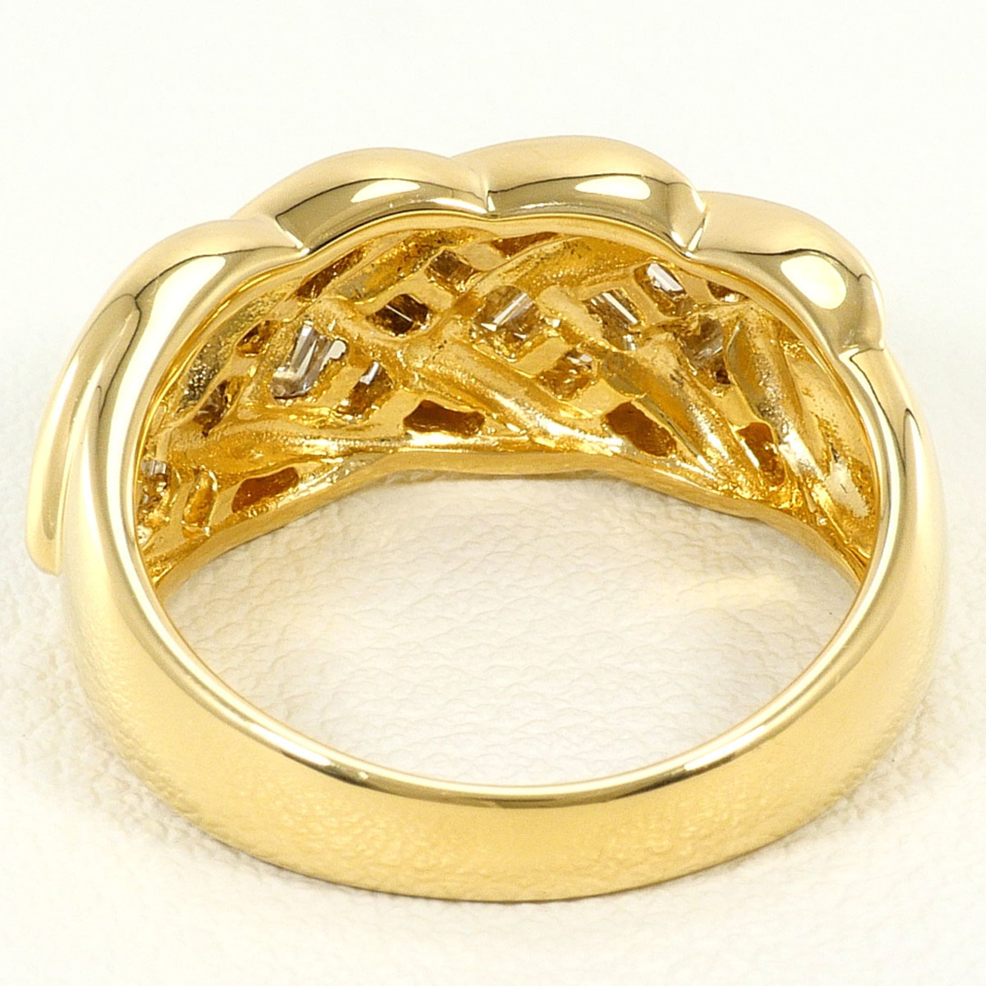 Unbranded Brown Yellow Gold Yellow Gold (18K) Band Ring (Pre-Owned)