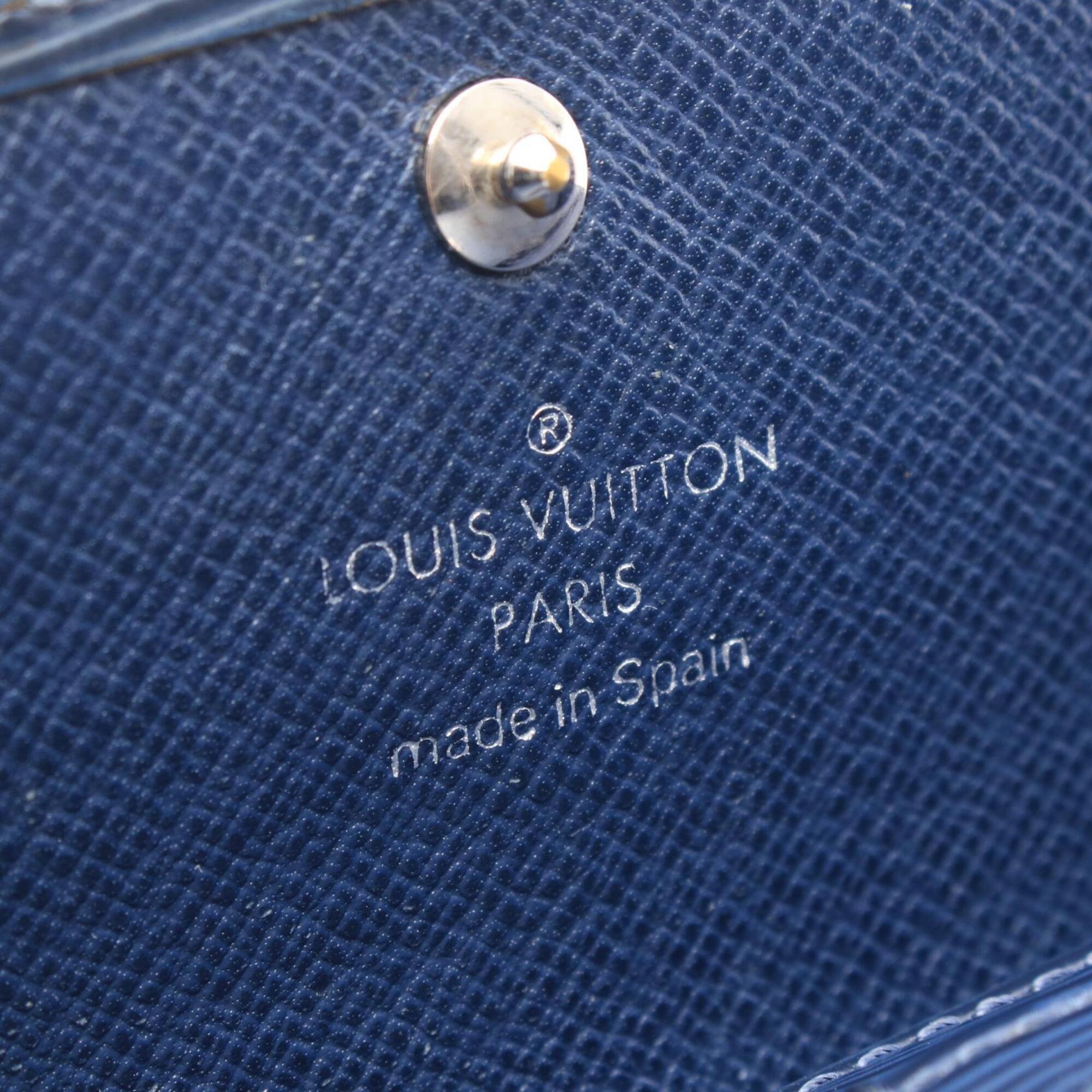 Louis Vuitton Navy Leather Long Wallet (Bi-Fold) (Pre-Owned)