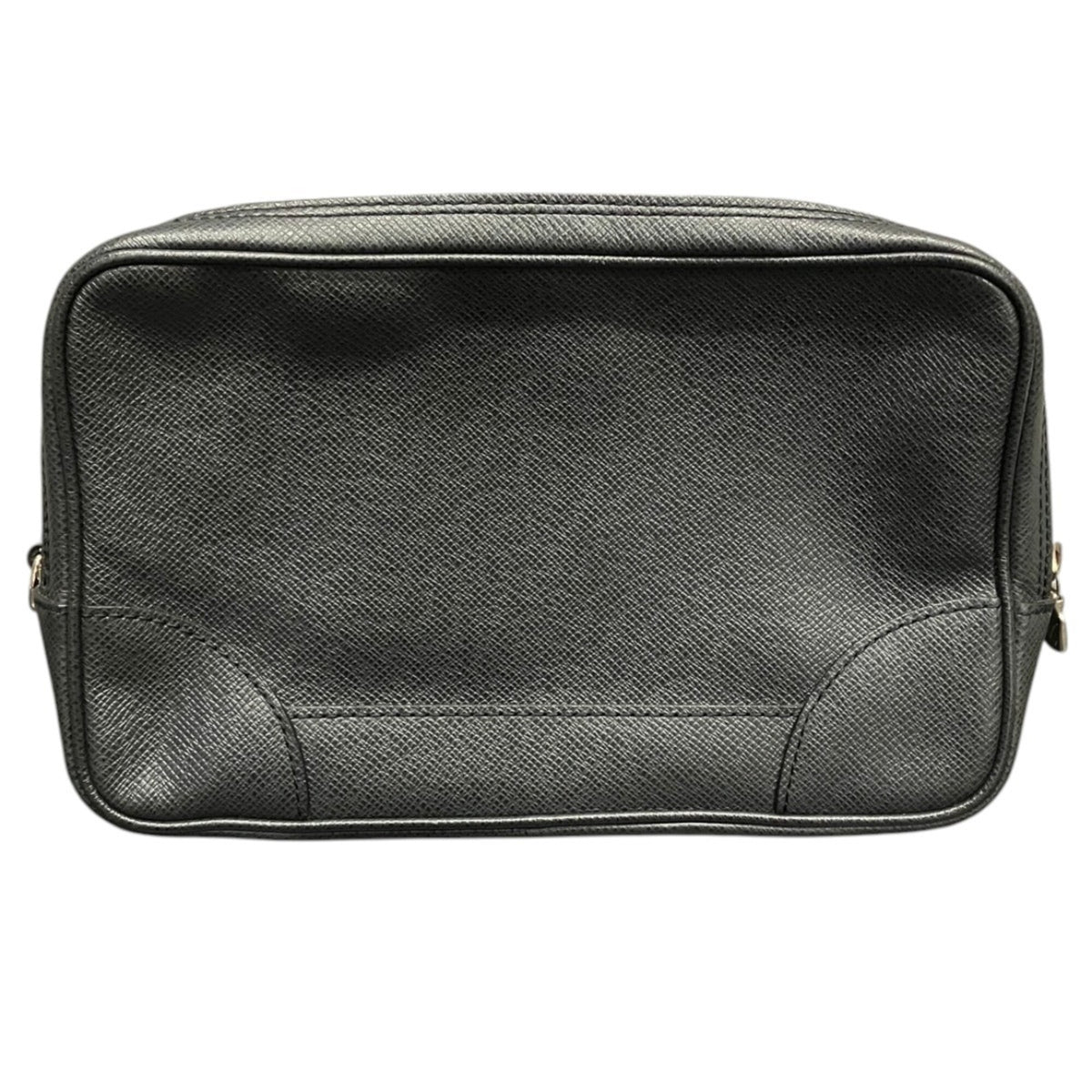 Louis Vuitton Taiga Ardoise Black Leather Clutch Bag (Pre-Owned)