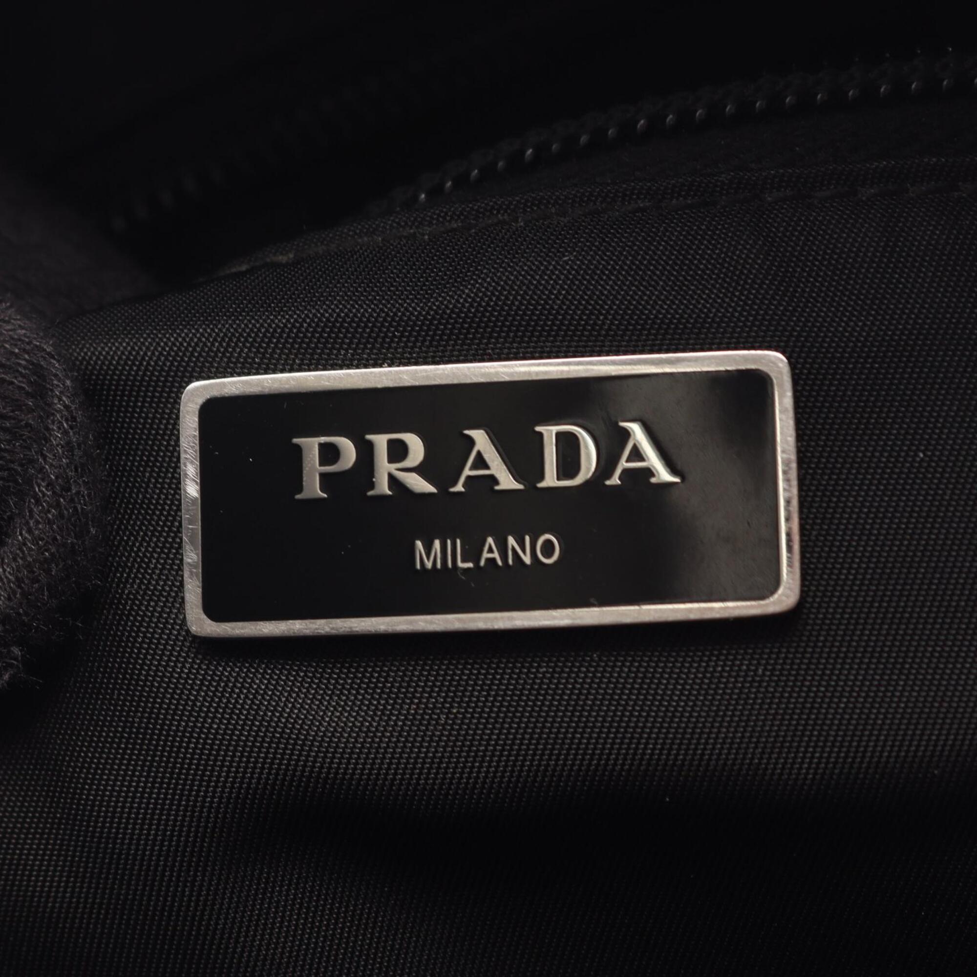 Prada Black Nylon Backpack Handbag (Pre-Owned)