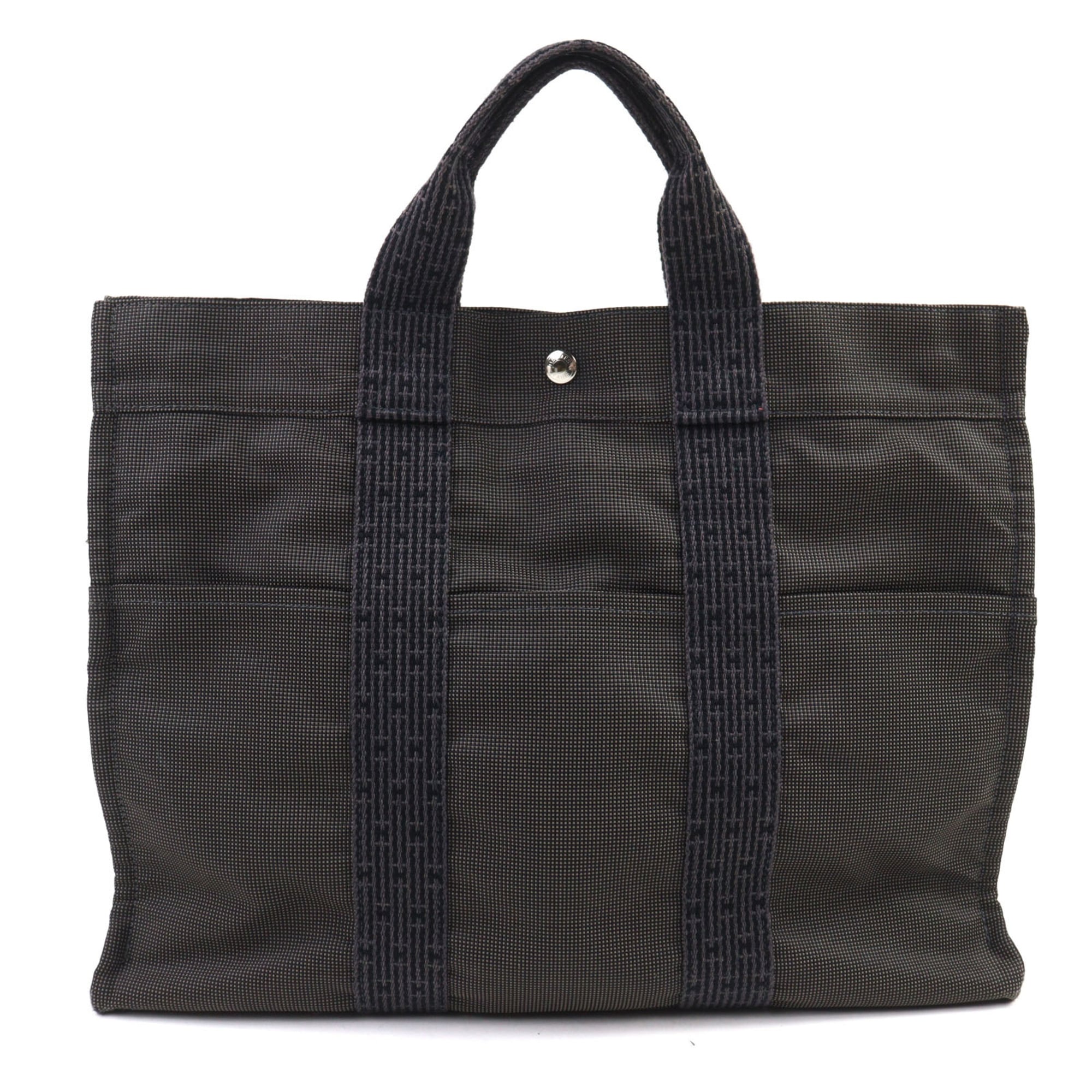 Hermes Her Line Gray Polyester Polyamide Tote Bag (Pre-Owned)