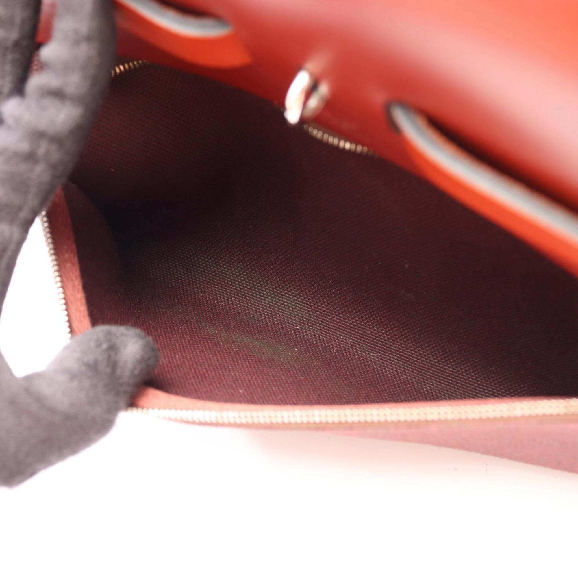 Hermes Bordeaux Toile H Handbag Pouch (Pre-Owned)