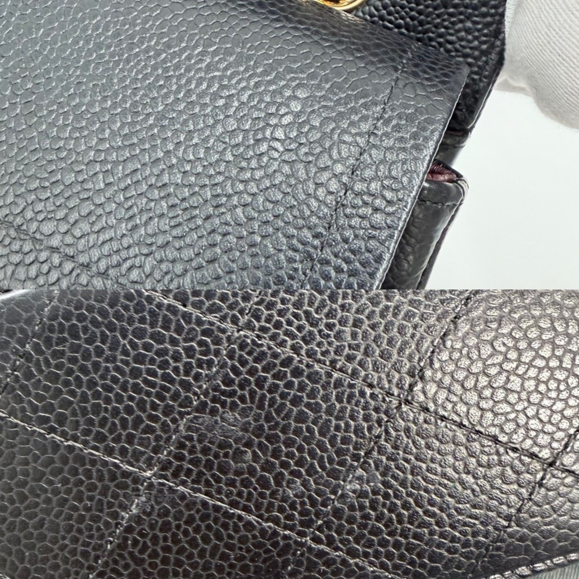 Chanel Black Grained Calfskin Shoulder Bag (Pre-Owned)