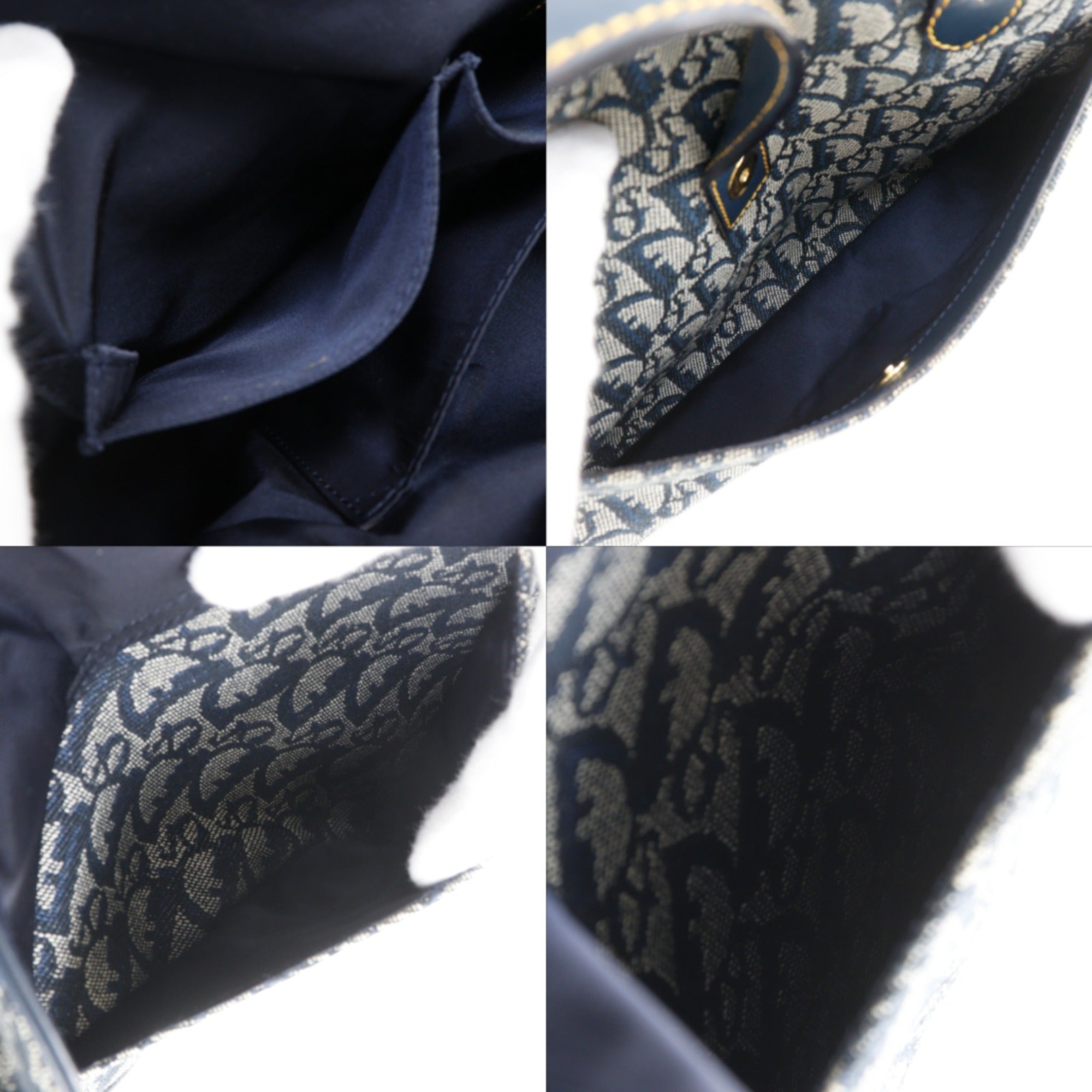 Christian Dior Navy Canvas Handbag (Pre-Owned)