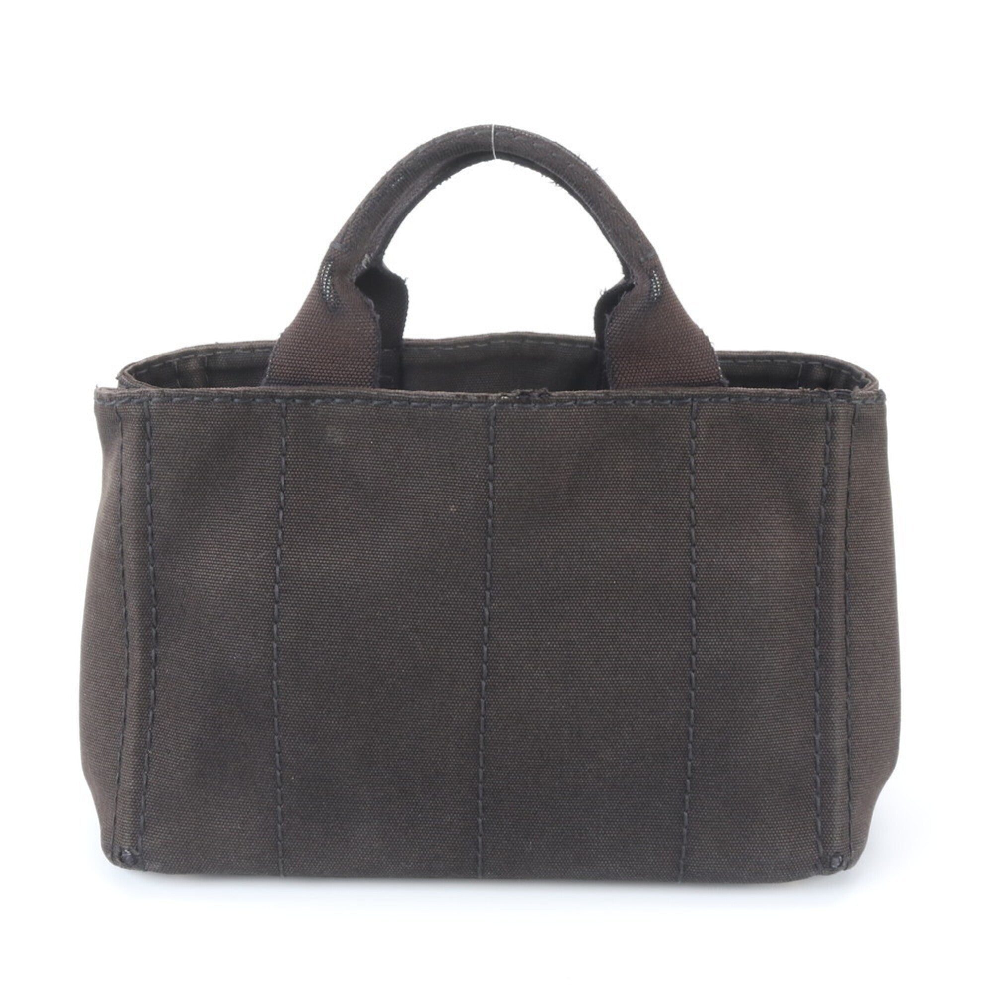 Prada Black Canvas Handbag Tote Bag (Pre-Owned)