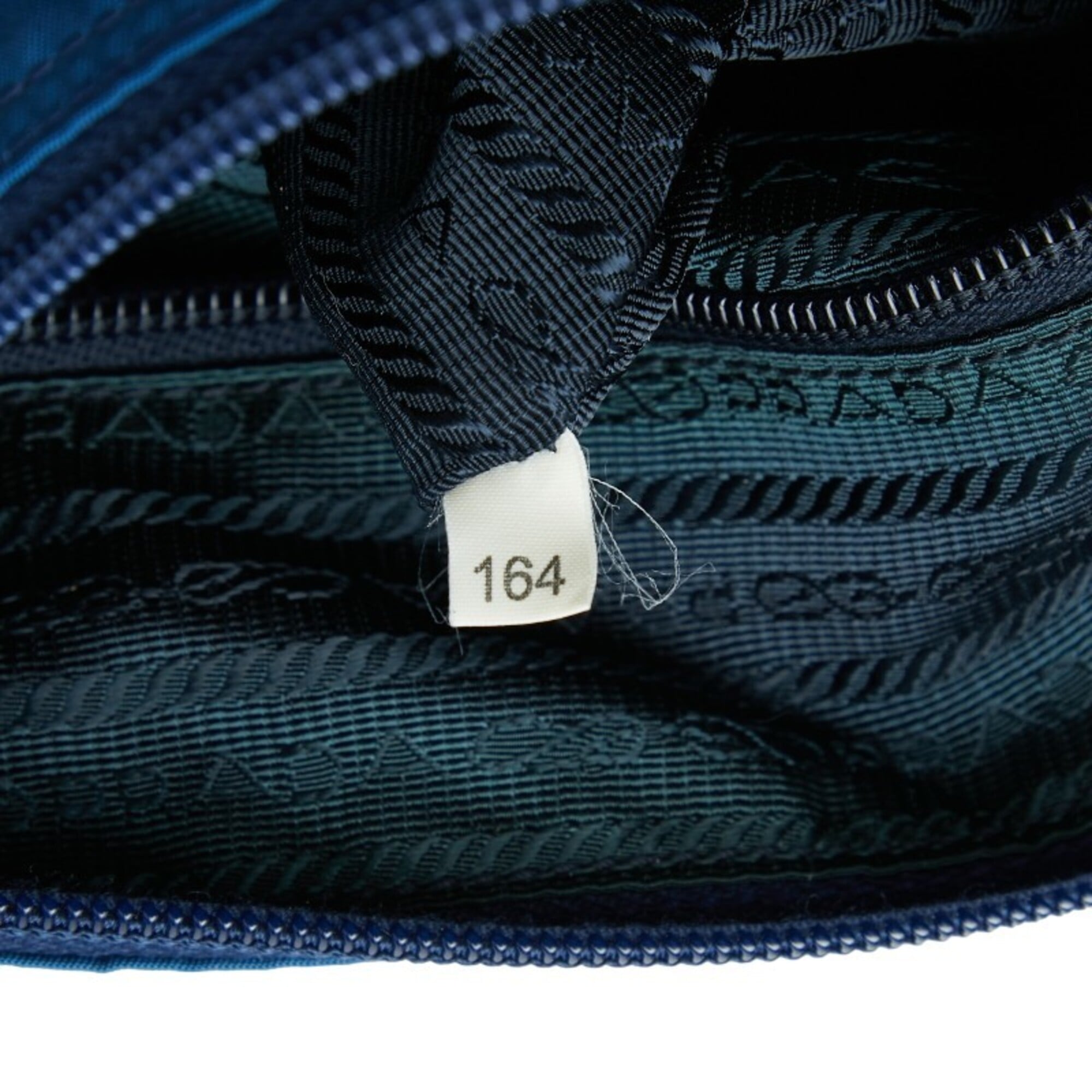 Prada Blue Nylon Leather Shoulder Bag (Pre-Owned)