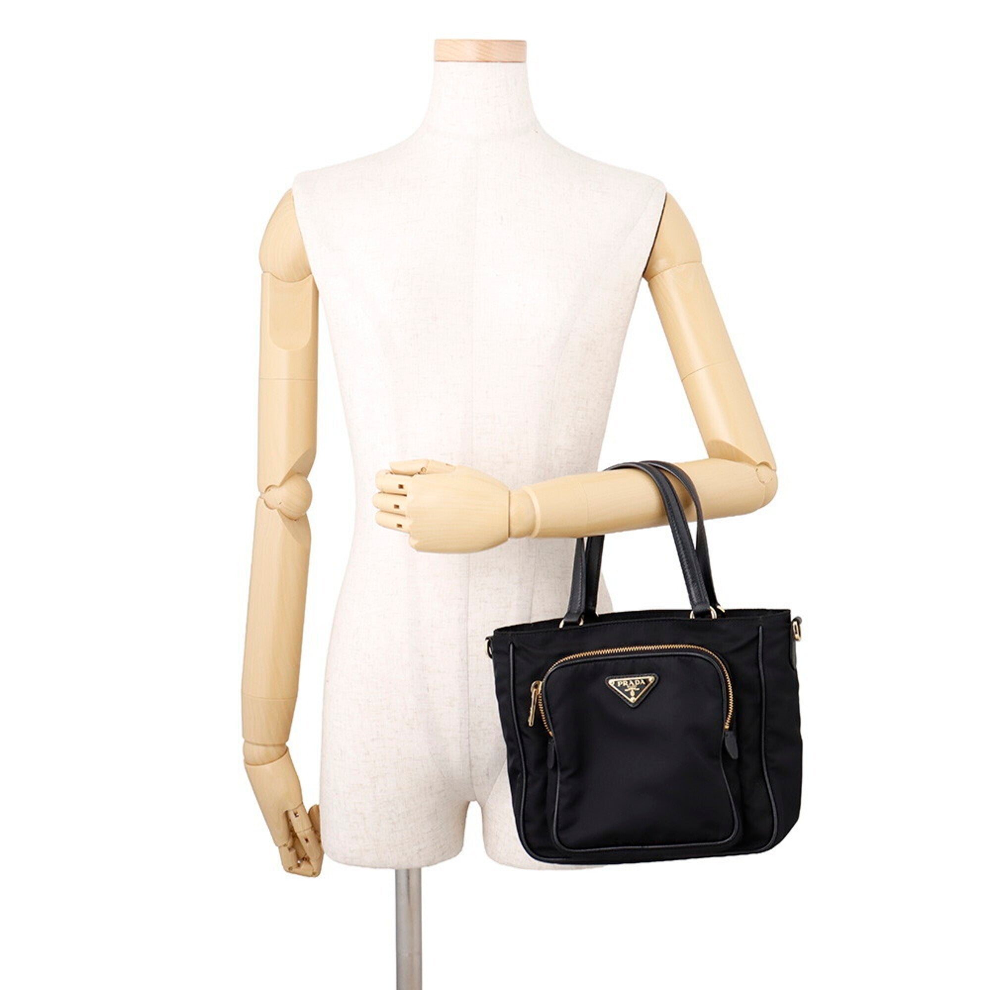 Prada Black Nylon Handbag Shoulder Bag (Pre-Owned)