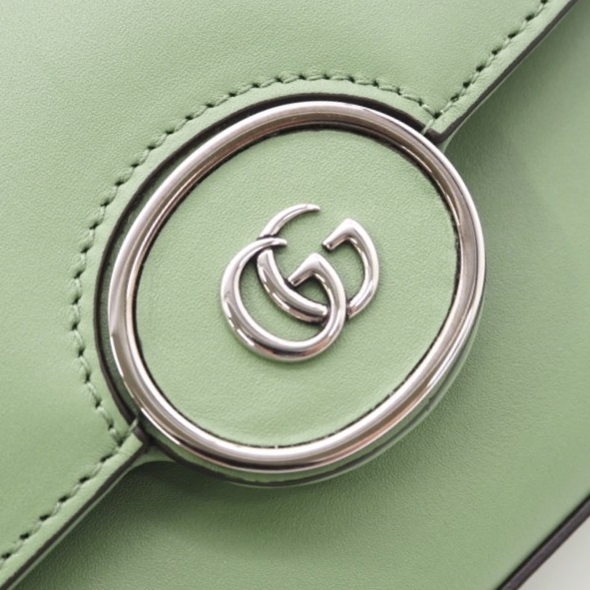 Gucci Green Leather Shoulder Bag (Pre-Owned)