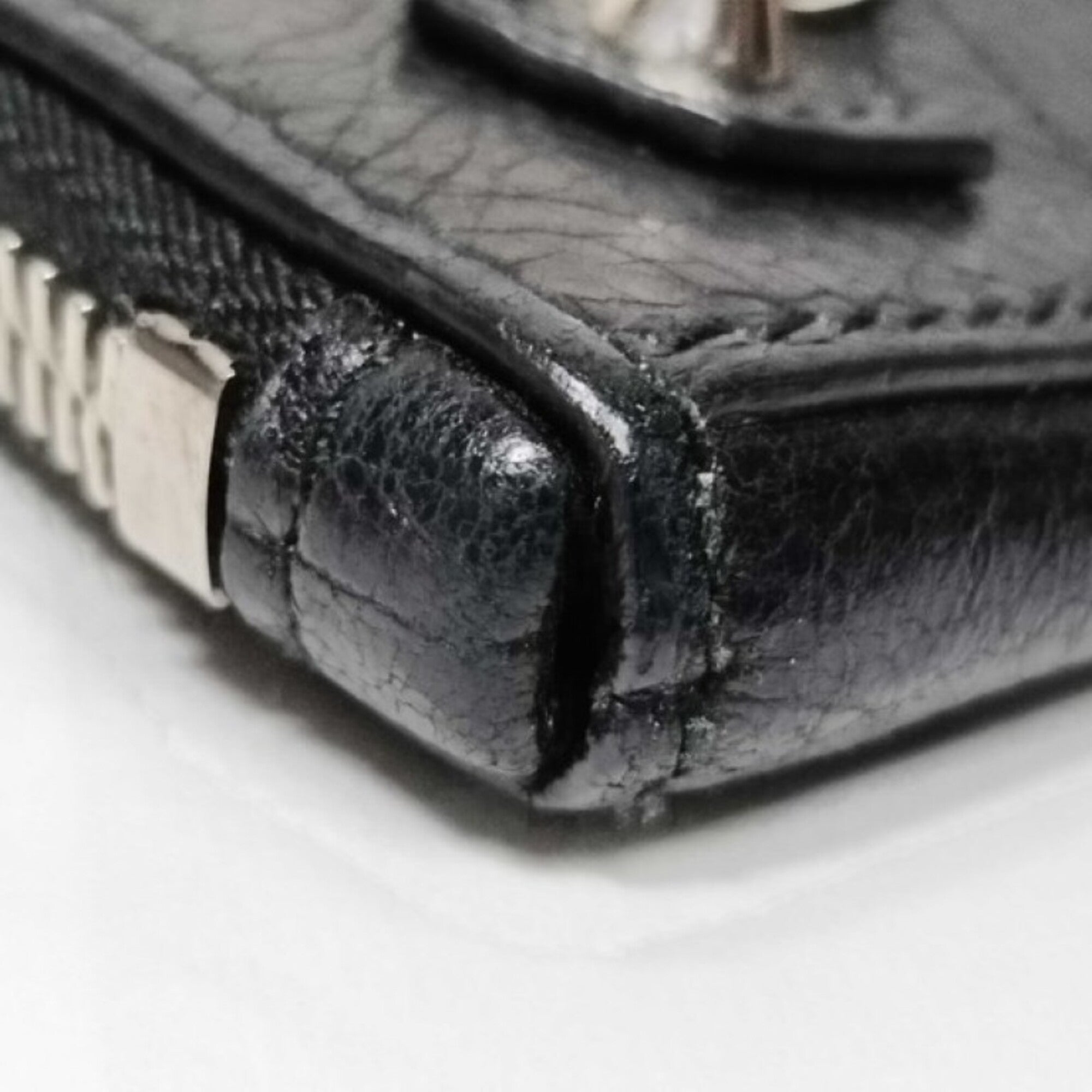 Balenciaga Black Leather Clutch Bag (Pre-Owned)