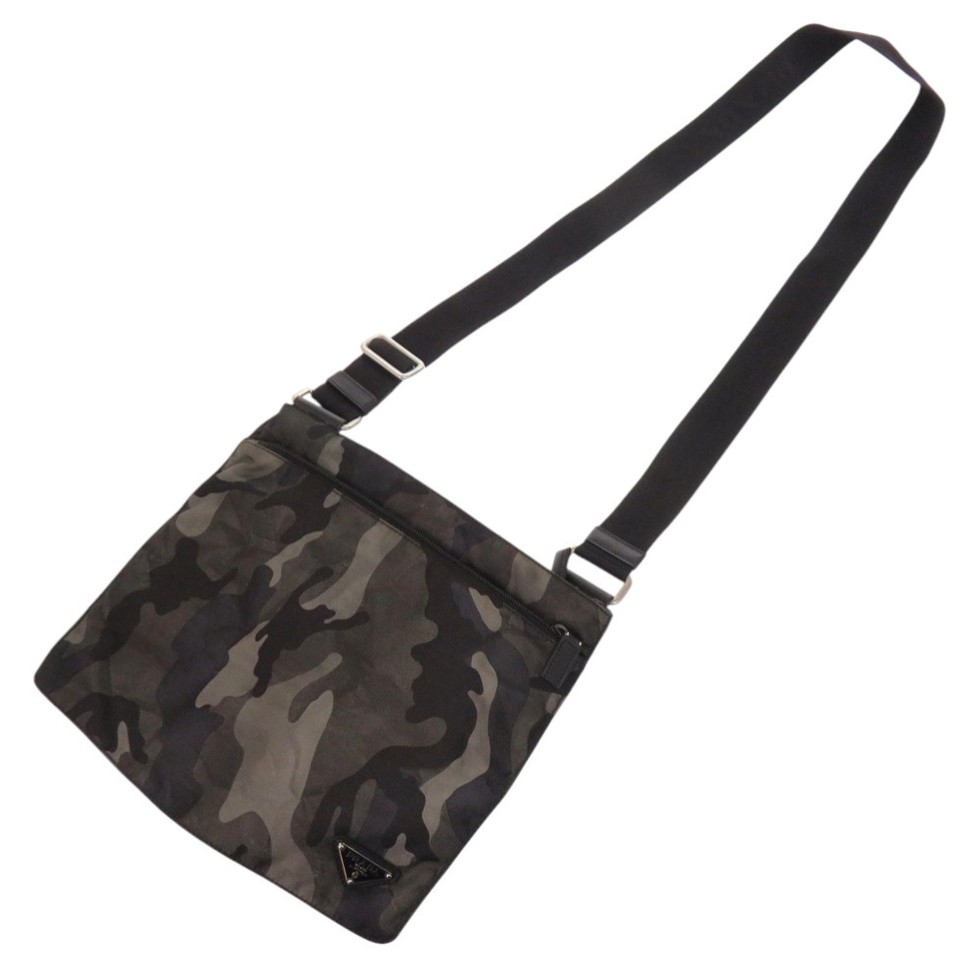Prada Camouflage Khaki Tessuto Shoulder Bag (Pre-Owned)