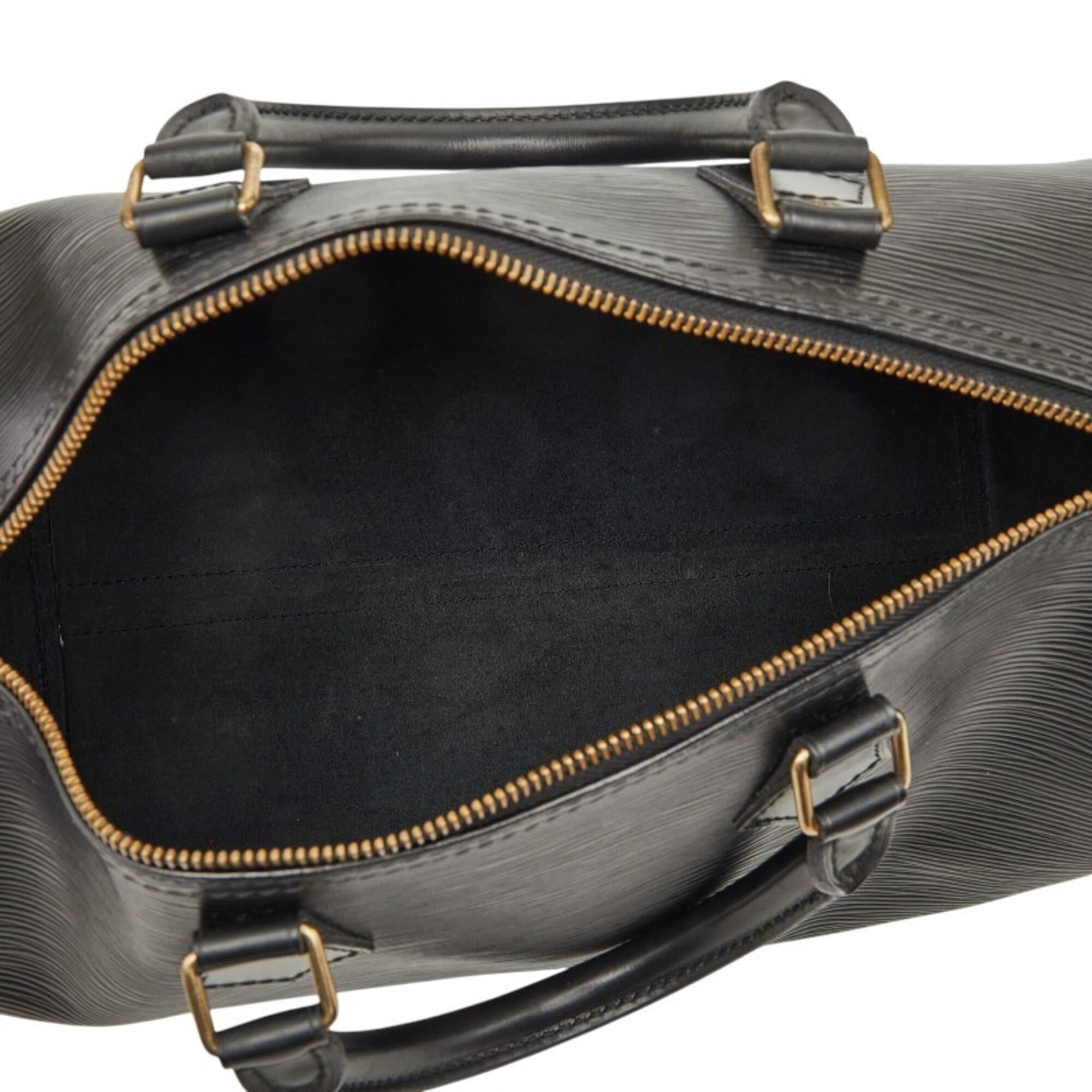 Louis Vuitton Black Noir Leather Boston Bag Handbag (Pre-Owned)
