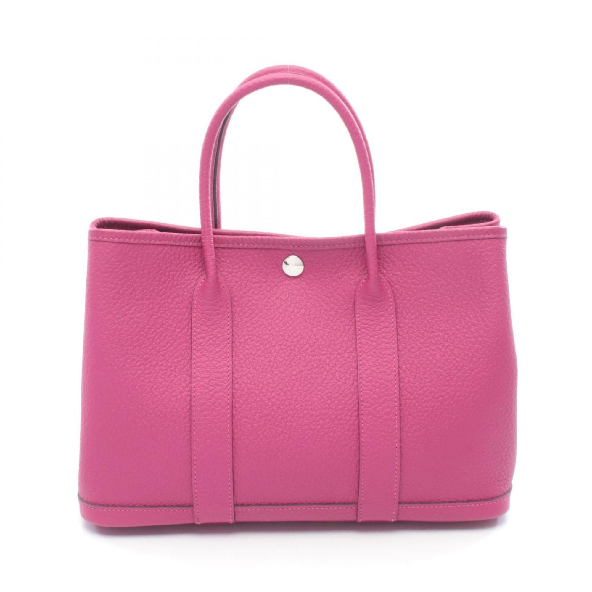 Hermes Pink Rose Purple Country Leather Leather Handbag Tote Bag (Pre-Owned)