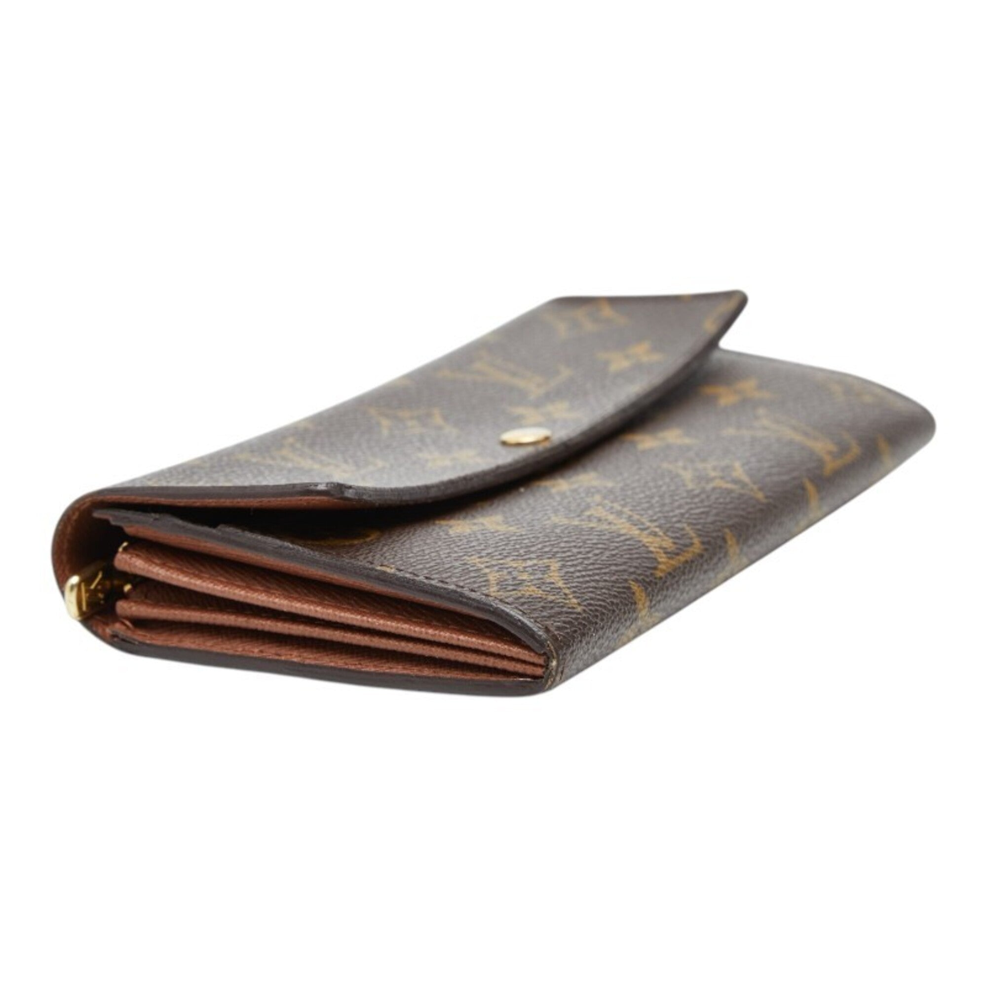 Louis Vuitton Brown Pvc Leather Long Bill Wallet (Bi-Fold) (Pre-Owned)