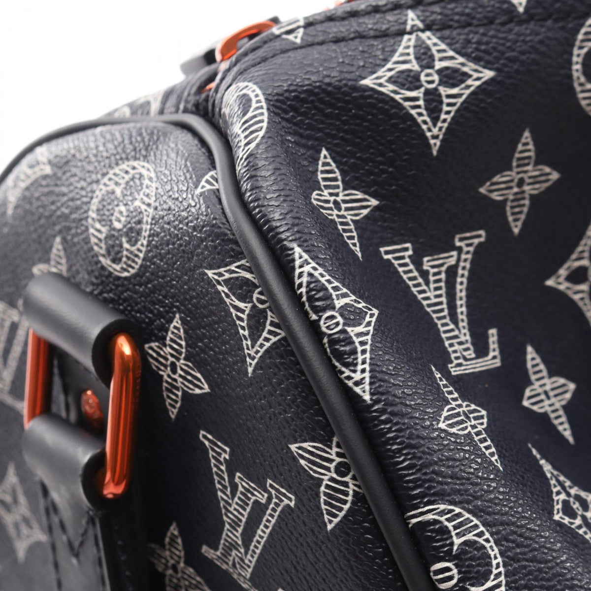 Louis Vuitton Navy Red Color White Boston Bag (Pre-Owned)