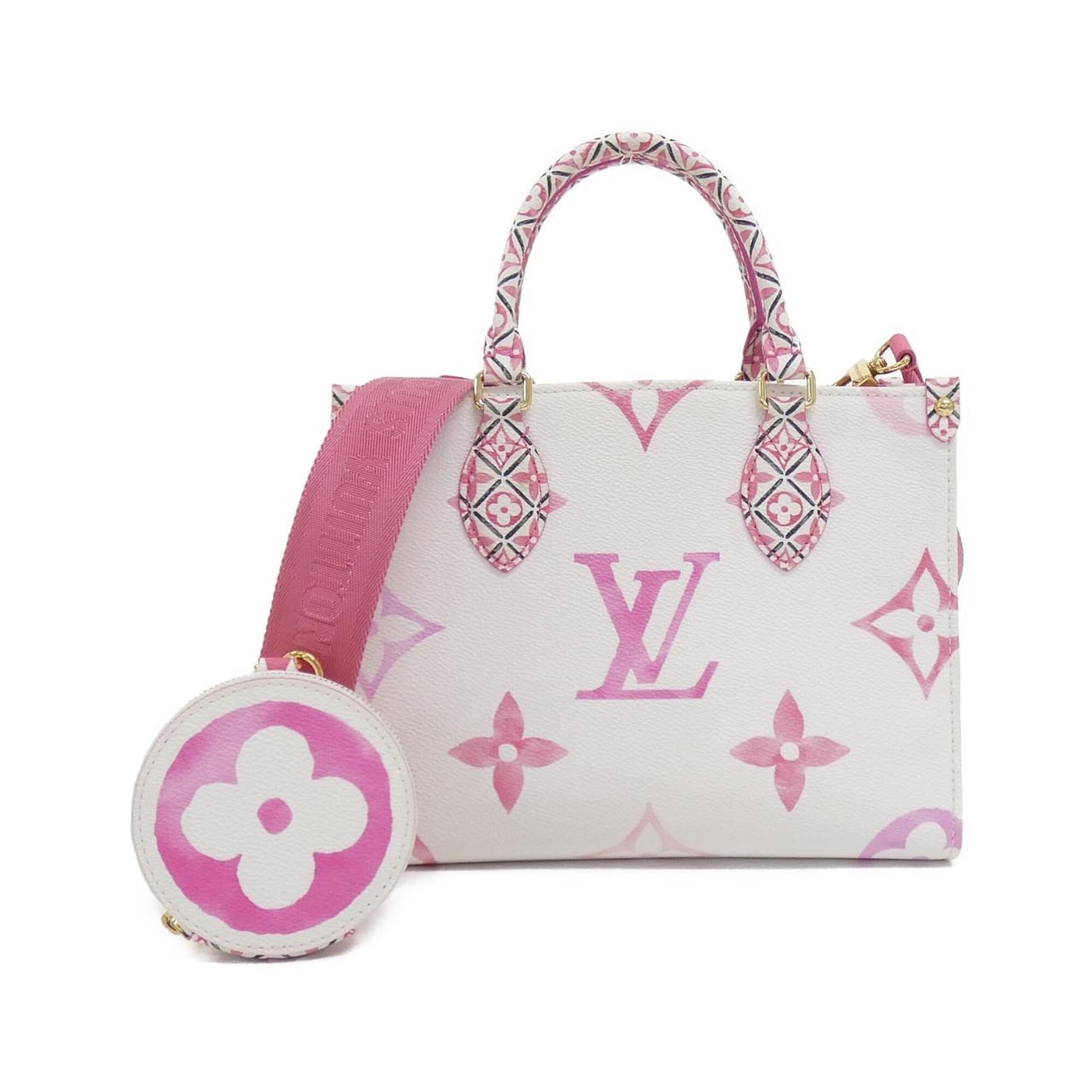 Louis Vuitton Pink Organic Cotton Handbag (Pre-Owned)