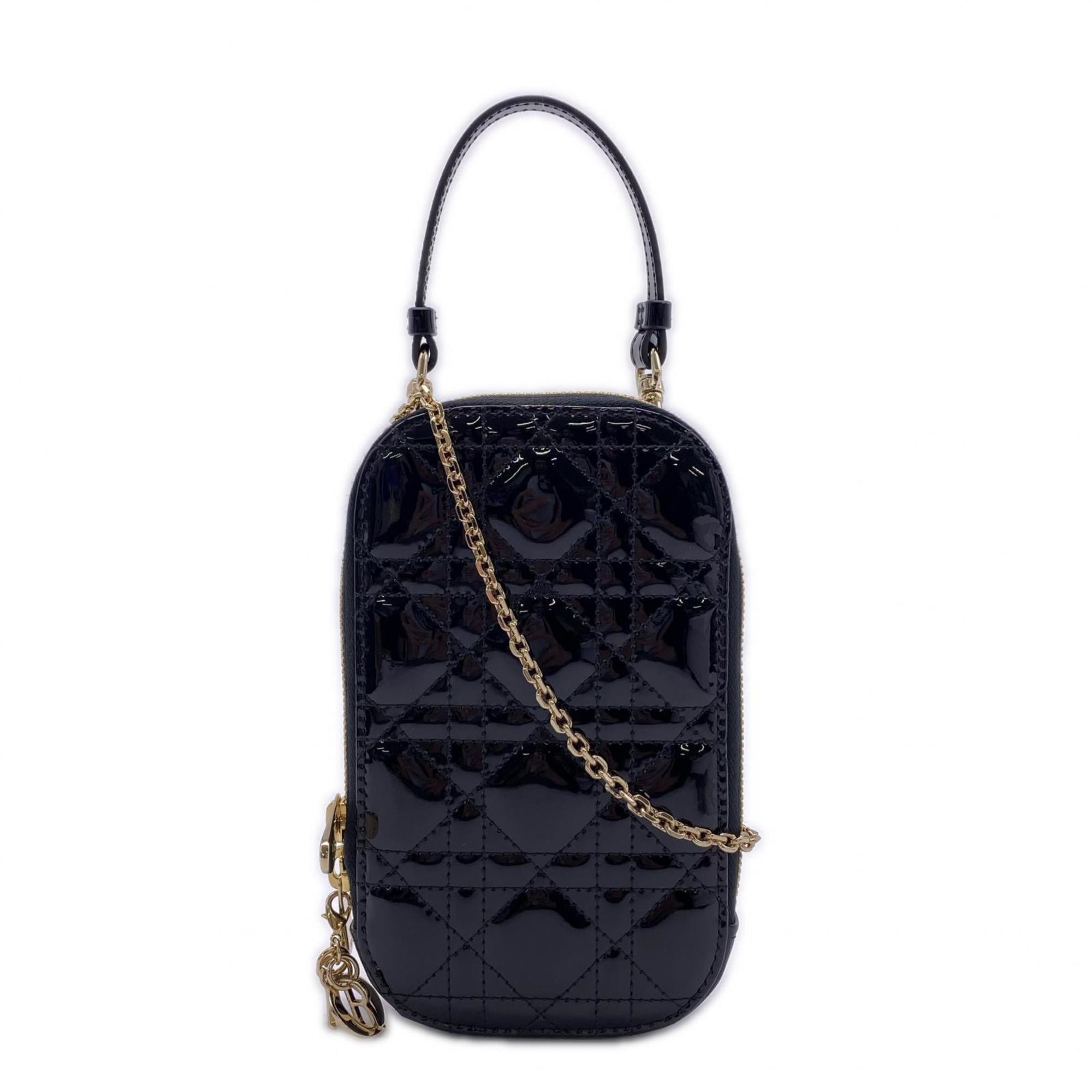 Christian Dior Lady Dior Black Leather Shoulder Bag (Pre-Owned)