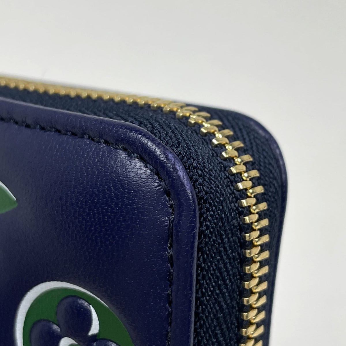 Louis Vuitton Navy Leather Long Wallet (Bi-Fold) (Pre-Owned)