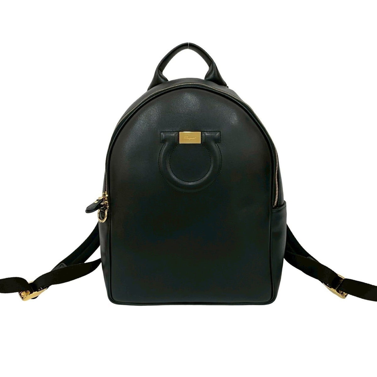 Salvatore Ferragamo Black Leather Backpack (Pre-Owned)