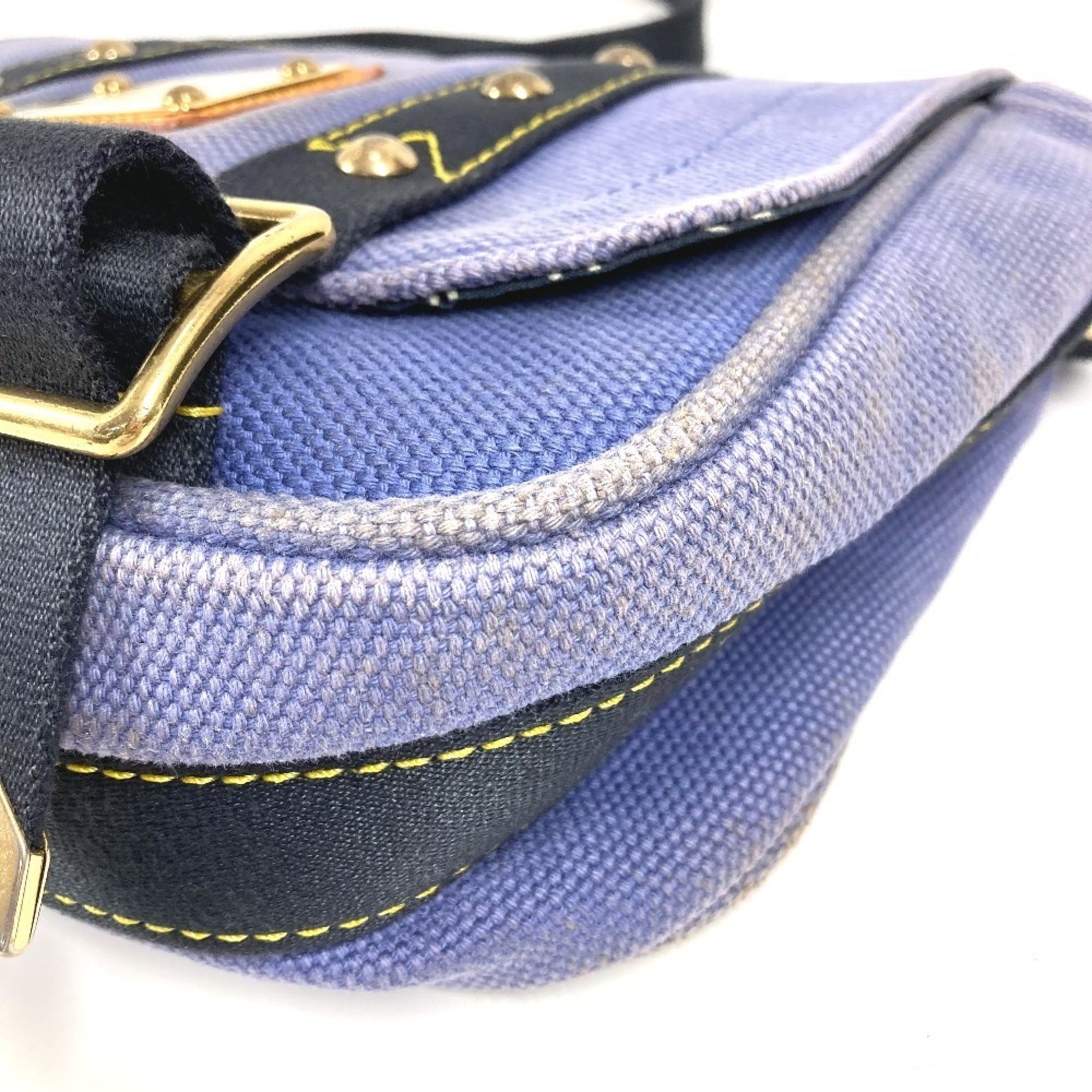 Louis Vuitton Blue Canvas Shoulder Bag Tote Bag (Pre-Owned)