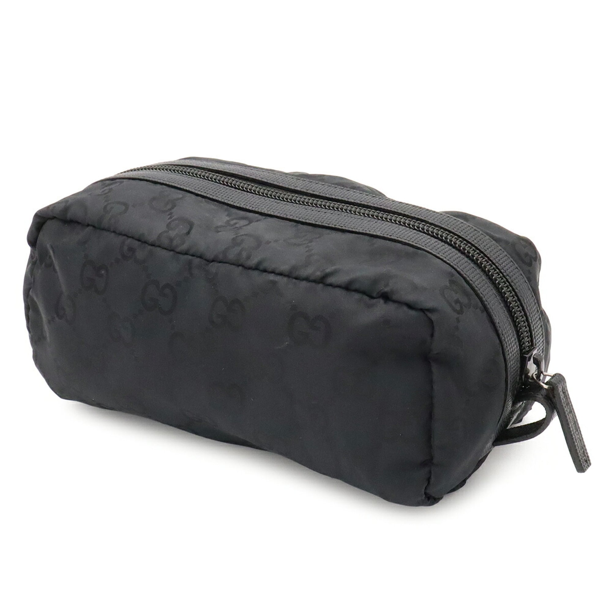 Gucci Black Nylon Leather Pouch (Pre-Owned)