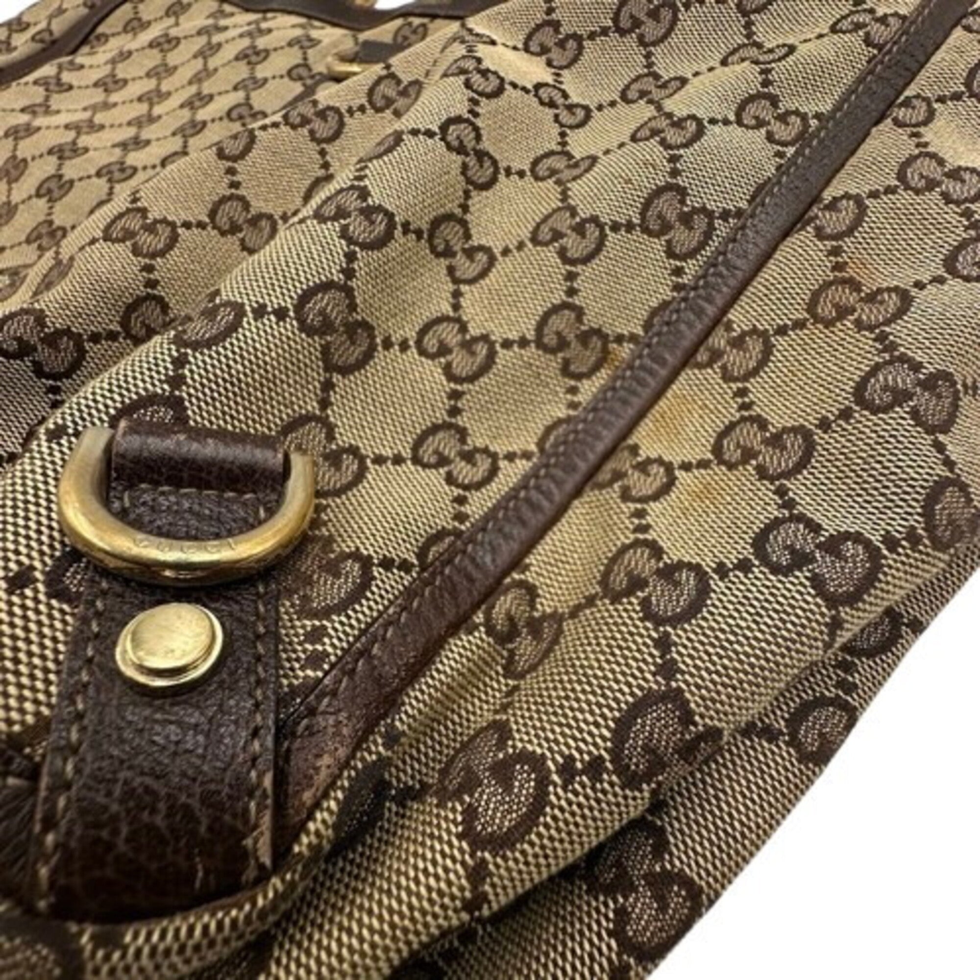 Gucci Brown Canvas Tote Bag (Pre-Owned)