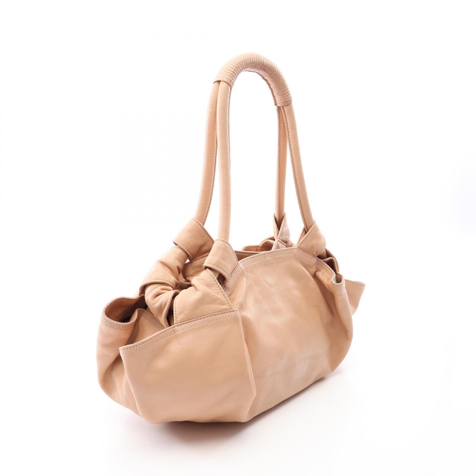 Loewe Nappa Aire Beige Leather Handbag (Pre-Owned)