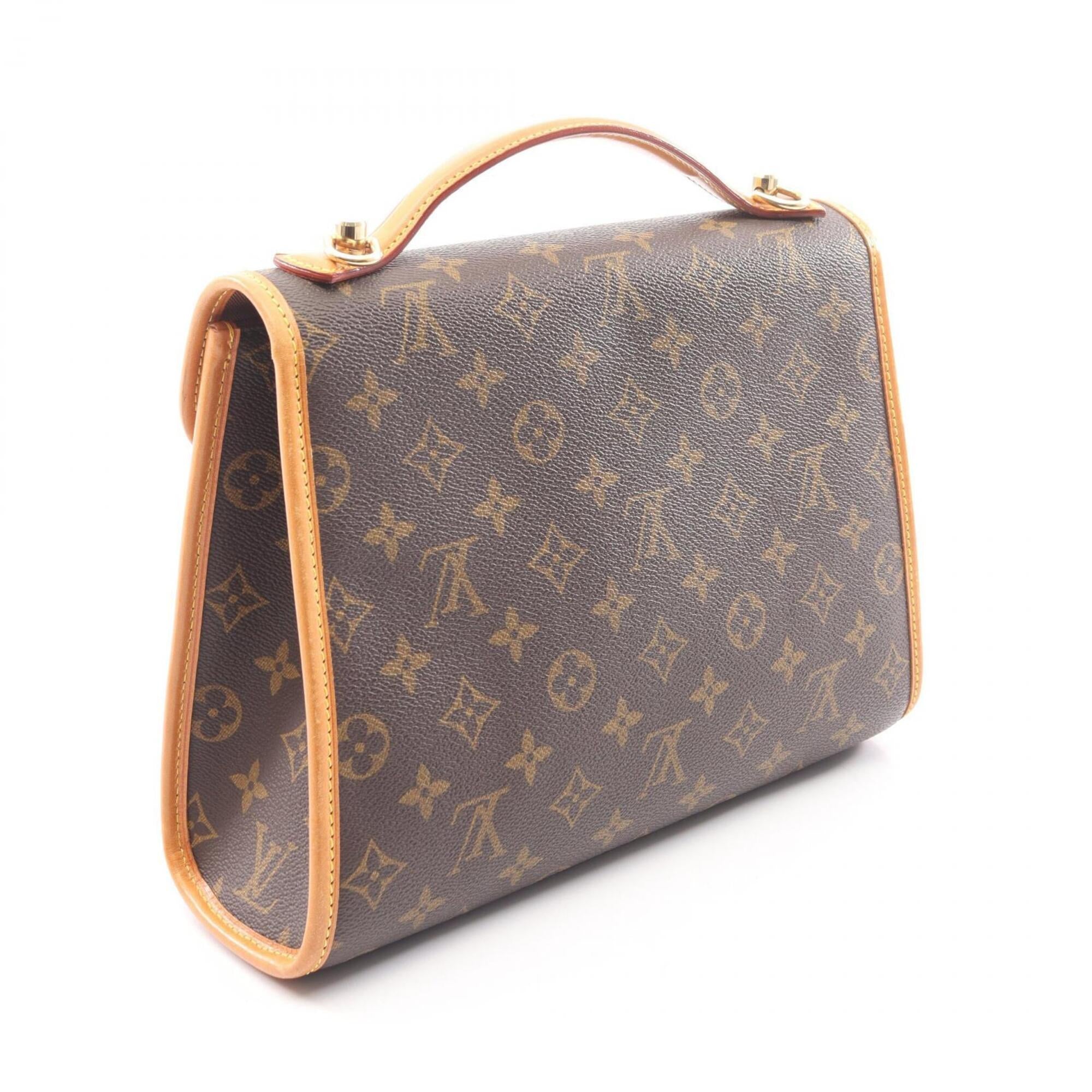 Louis Vuitton Monogram Brown Coated Canvas Leather Handbag (Pre-Owned)
