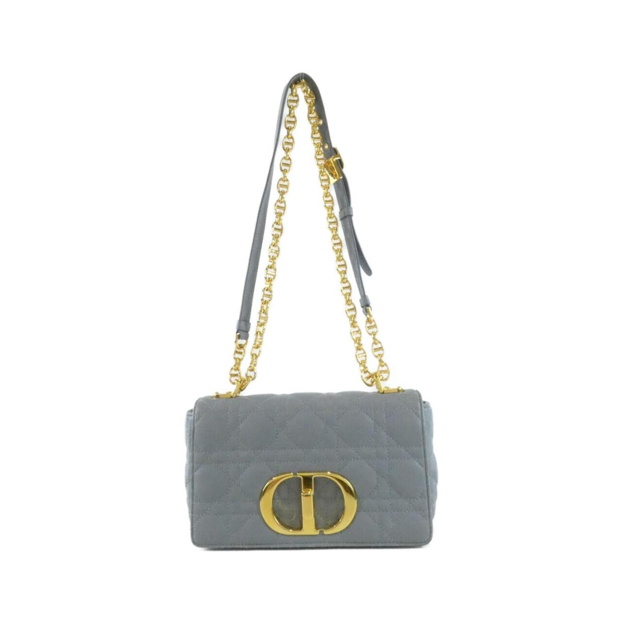 Christian Dior Gray Leather Shoulder Bag (Pre-Owned)