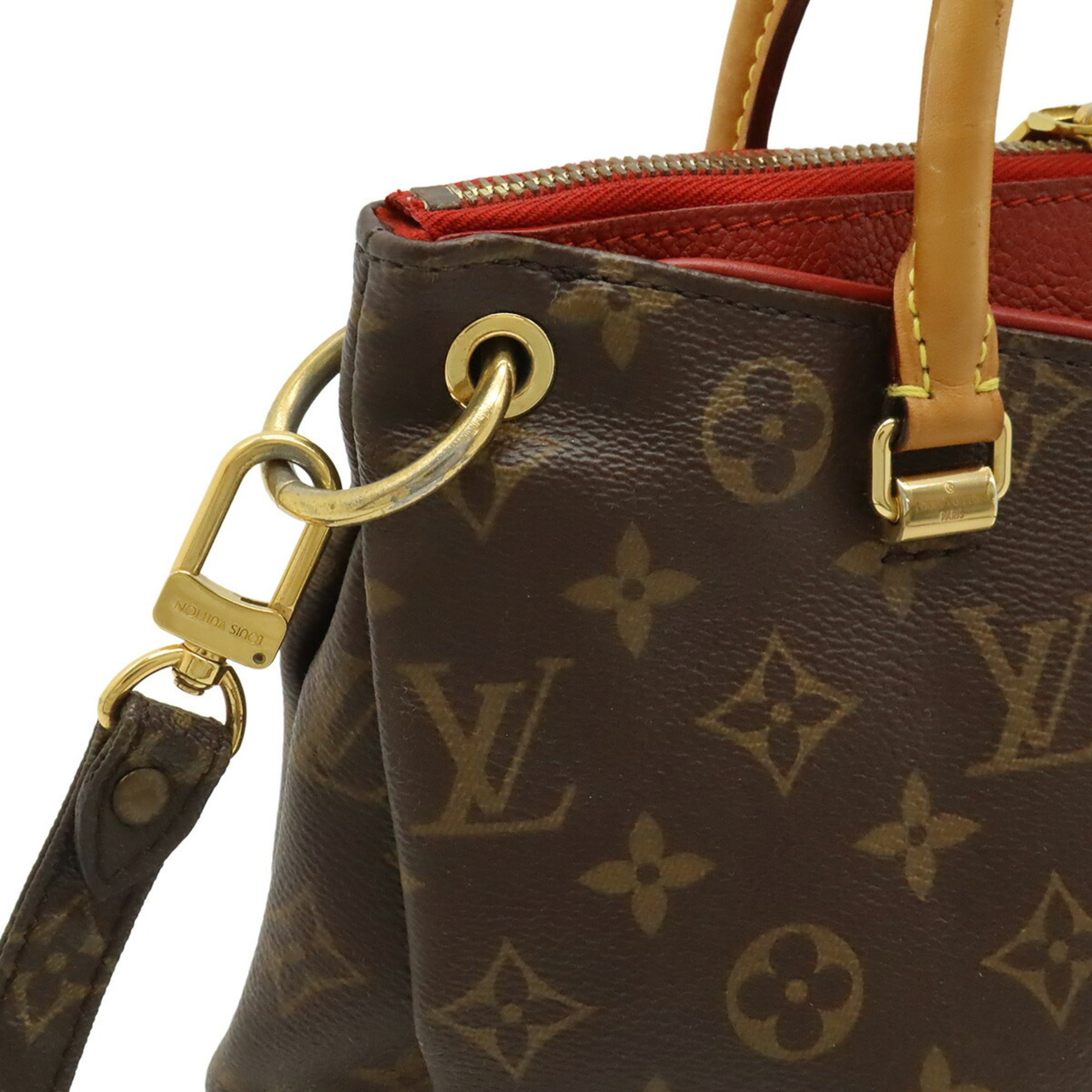 Louis Vuitton Cerise Monogram Canvas Pvc Coated Canvas Leather Handbag Shoulder Bag (Pre-Owned)